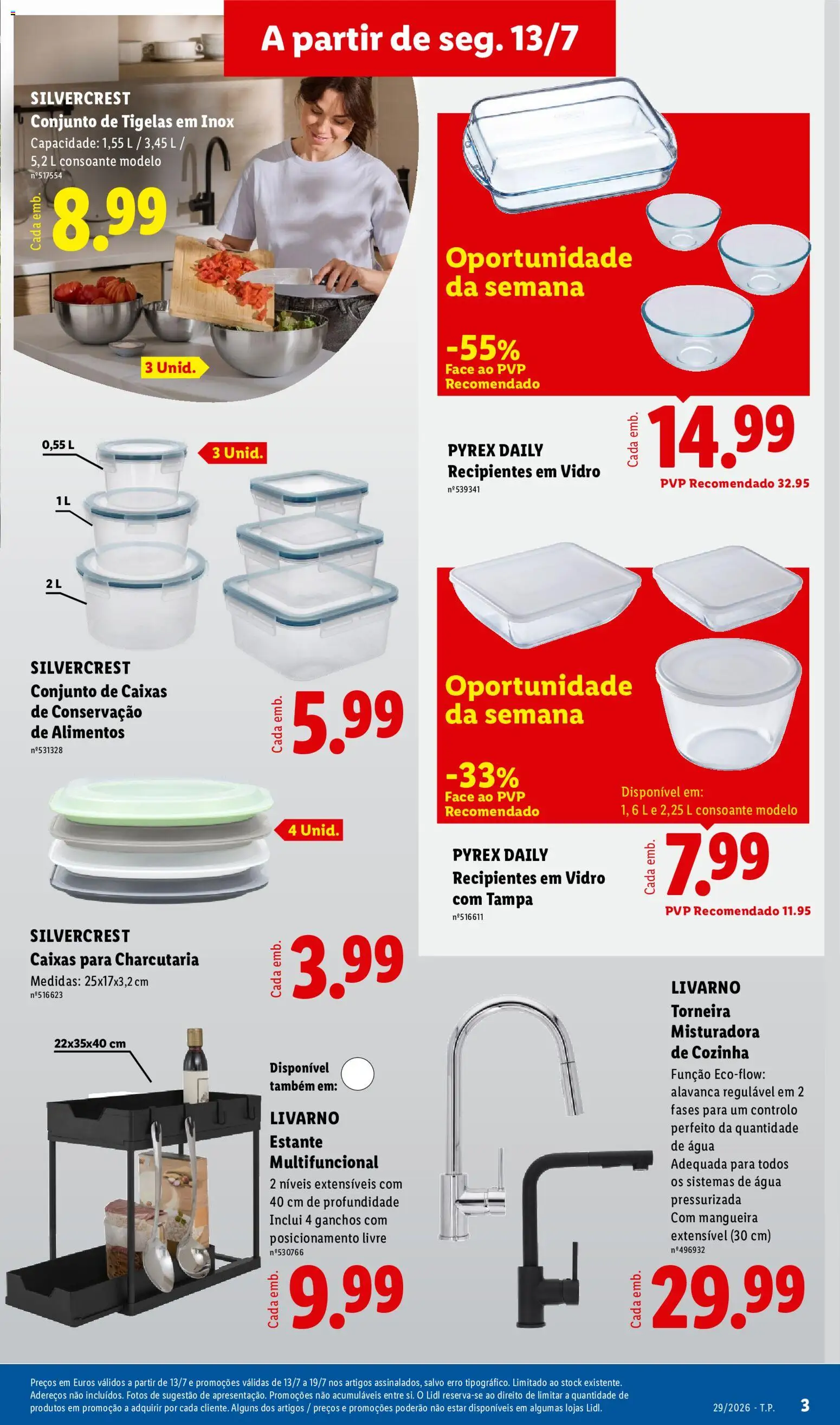 Lidl Novidades │ válido de 13/07/2026 | Página: 3 | Produtos: Agua, Torneira, Mangueira