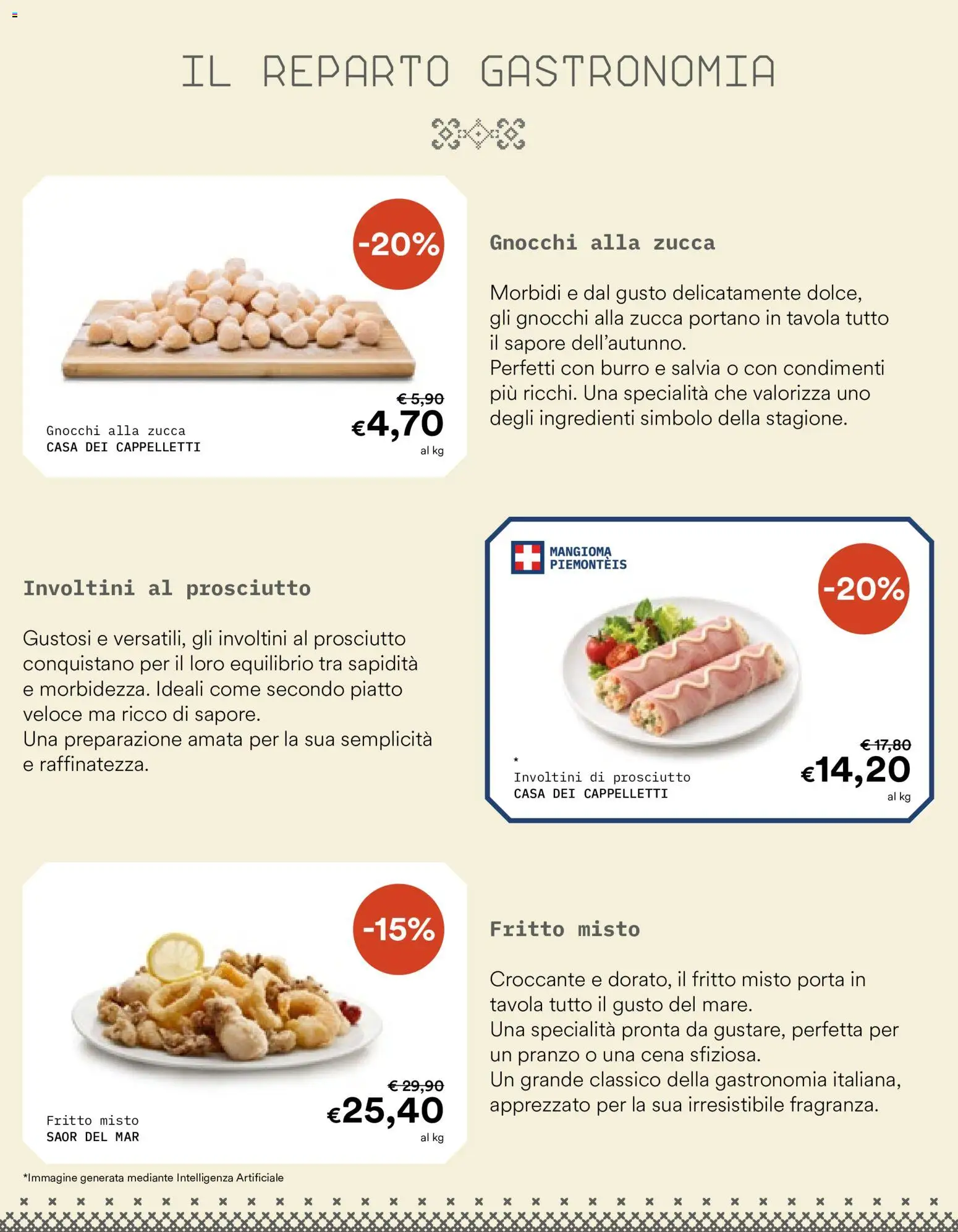 Volantino Borello Supermercati del 19/10/2026 | Pagina: 3 | Prodotti: Ingredienti, Piatto, Gnocchi, Specialità