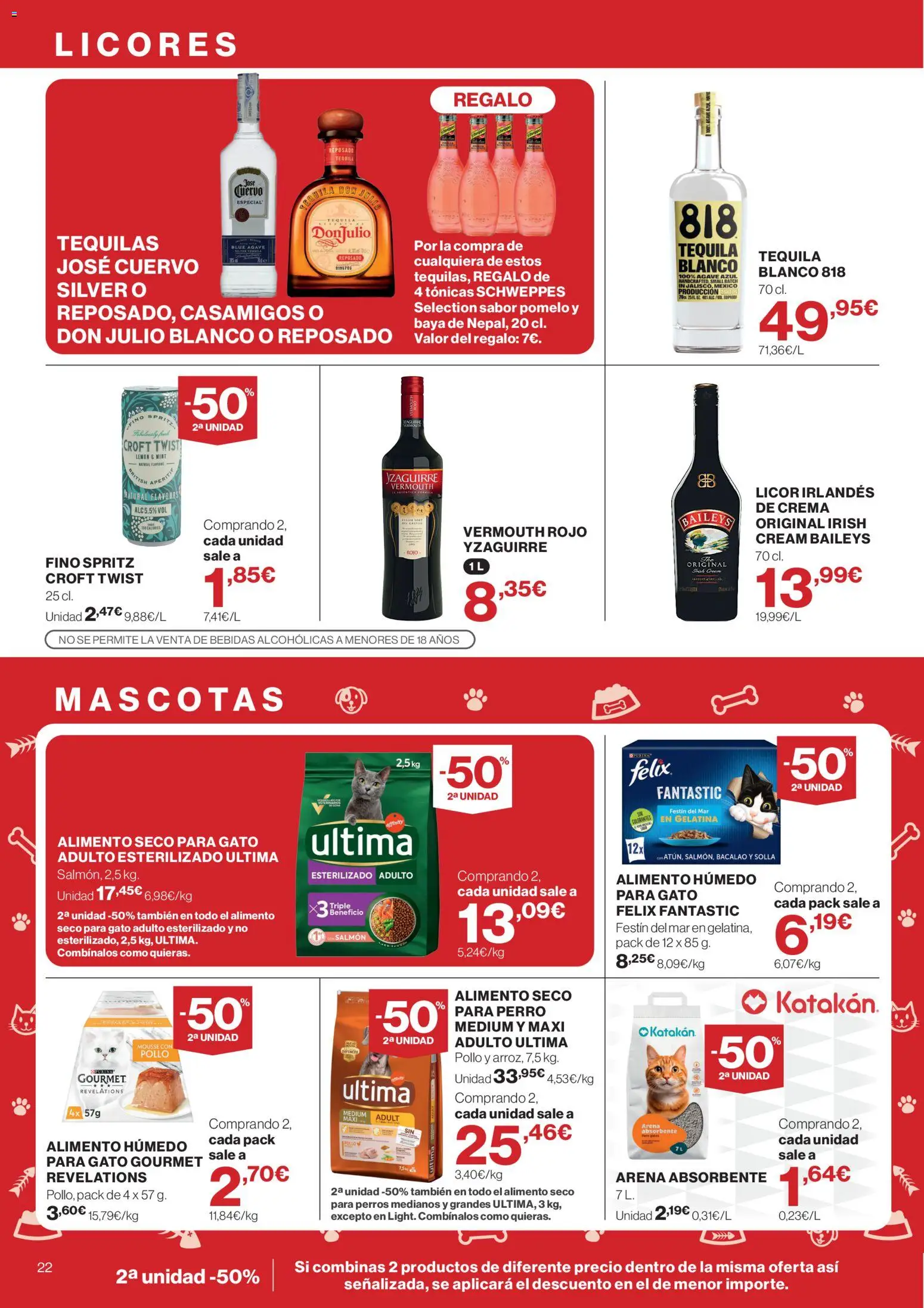 Supercor folleto │ válido desde el 10/09/2026 | Página: 22 | Productos: Tequila, Gelatina, Salmón, Agave