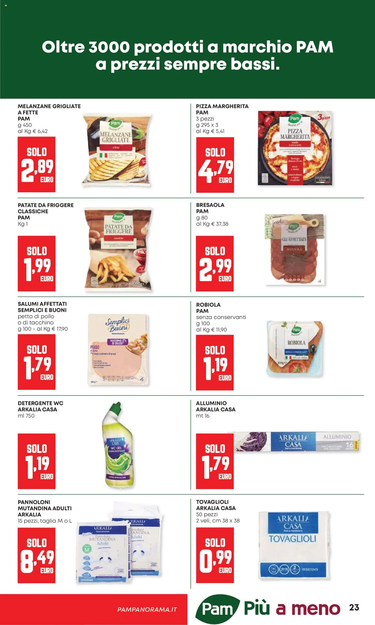 Volantino Panorama del 04.06.2026 | Pagina: 23 | Prodotti: Petto di Pollo, Detergente, Patate, WC