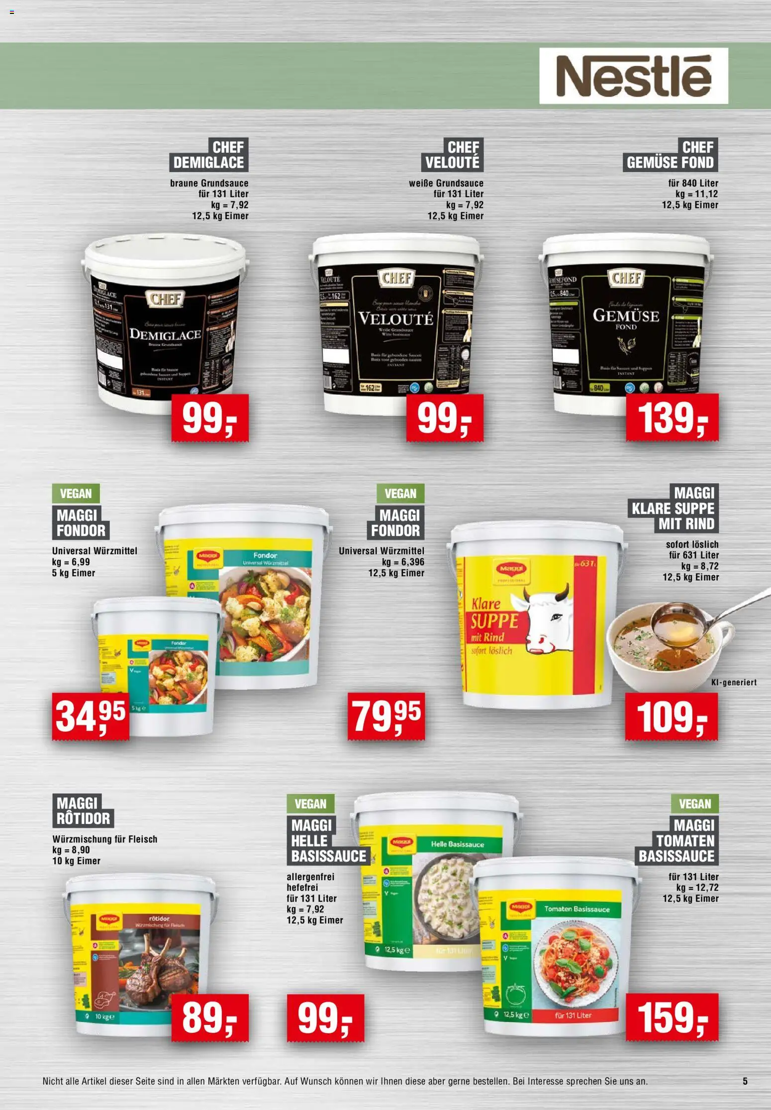 Handelshof Gastro & GV – gültig ab 01.11.2026 | Seite: 5 | Produkte: Maggi, Tomaten, Gemüse, Fleisch