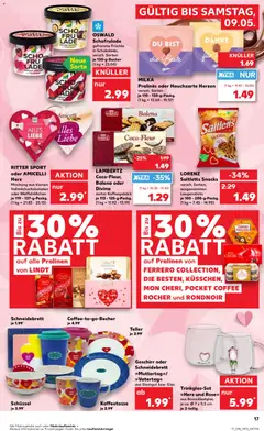 Kaufland Prospekt ab 30.04.2026 gültig | Seite: 17 | Produkte: Ritter sport, Milka, Lindt