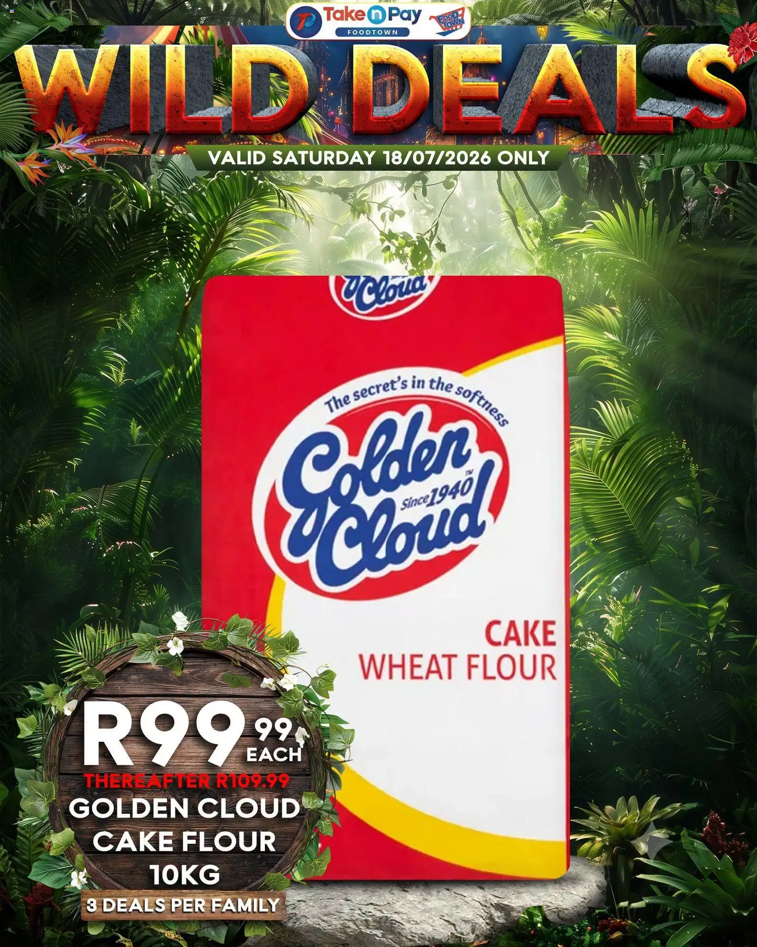 New Take n Pay catalogue – valid from 18/07/2026 | Page: 5 | Products: Cake, Flour