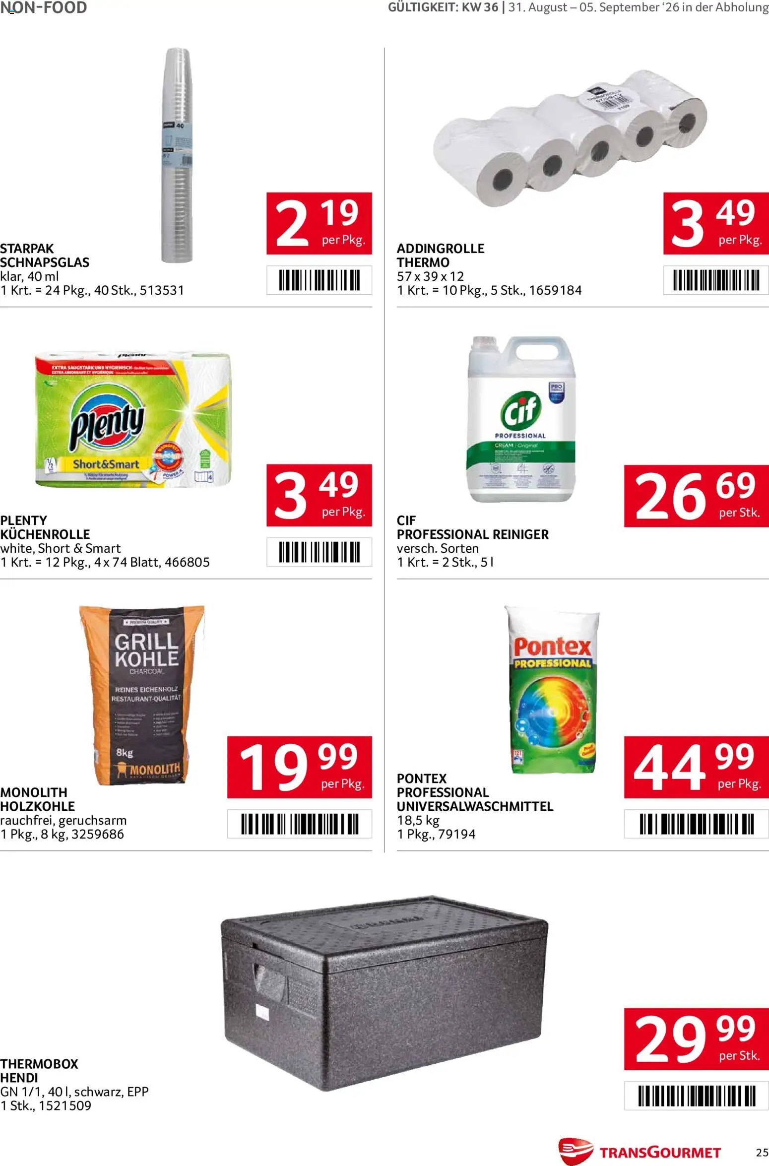 Transgourmet Flugblatt gültig ab 31.08.2026 | Seite: 25 | Produkte: Grill