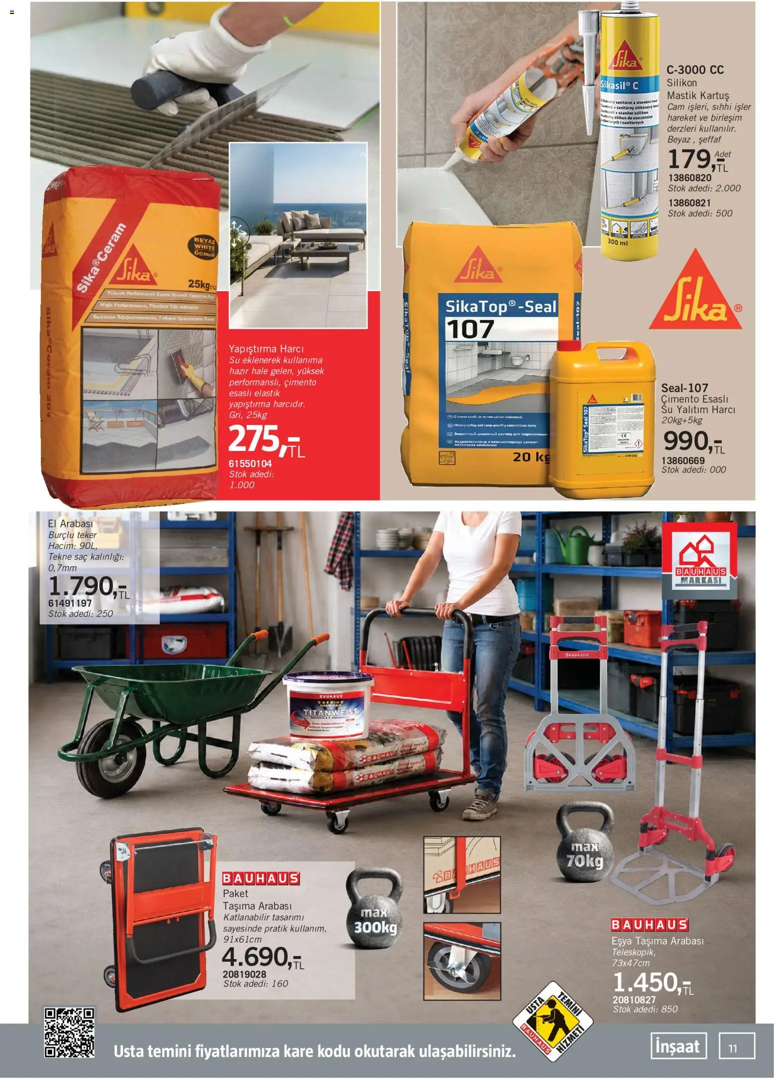 Bauhaus Katalog - 13.06.2026 tarihinden itibaren geçerlidir | Sayfa: 11 | Ürünler: Su, Kartuş