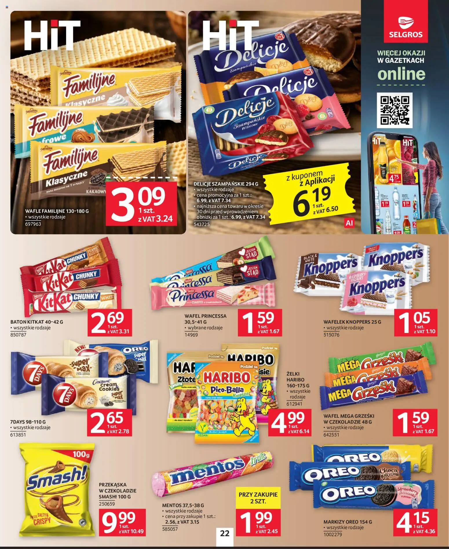 Selgros cash&carry gazetka od 24.09.2026 | Strona: 22 | Produkty: Knoppers, Croissant, Wafelek, Baton