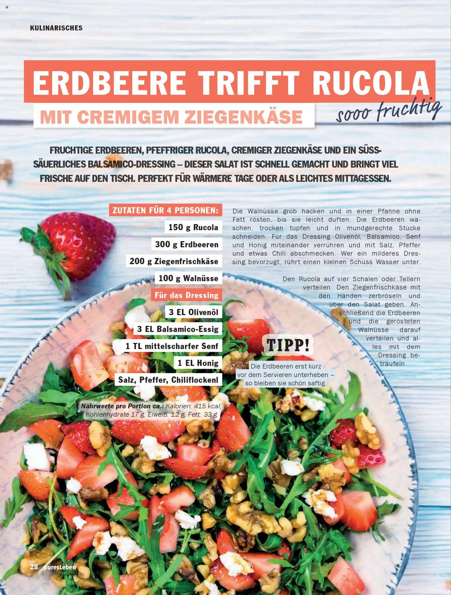 HIT pures Leben 02/2026 – gültig ab 14.04.2026 | Seite: 28 | Produkte: Rucola, Pfeffer, Erdbeeren, Salat