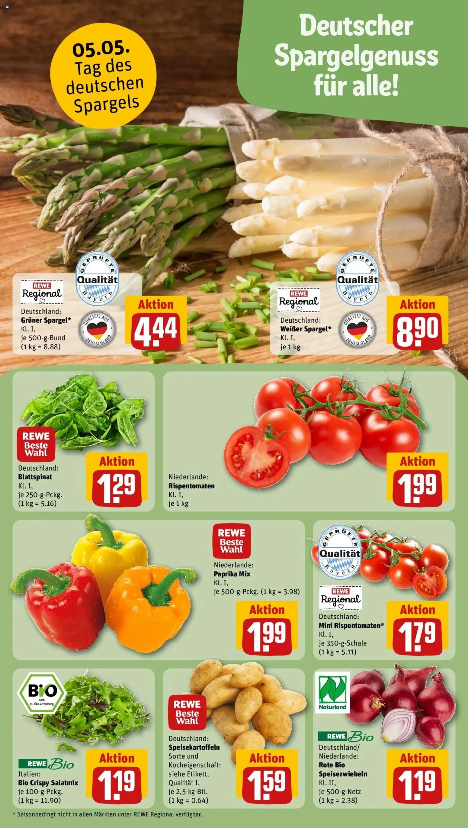 REWE Prospekt ab 04.05.2026 zum Blättern » Angebote | Seite: 11 | Produkte: Paprika