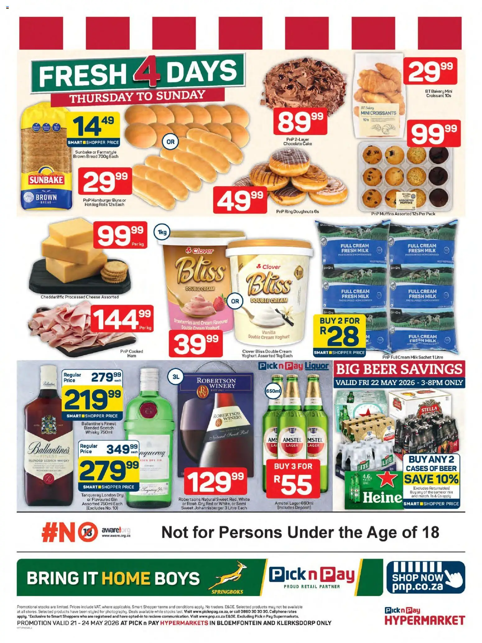 New Pick n Pay catalogue – valid from 21.05.2026 | Page: 2 | Products: Sim, Cheese, Bread, Cream