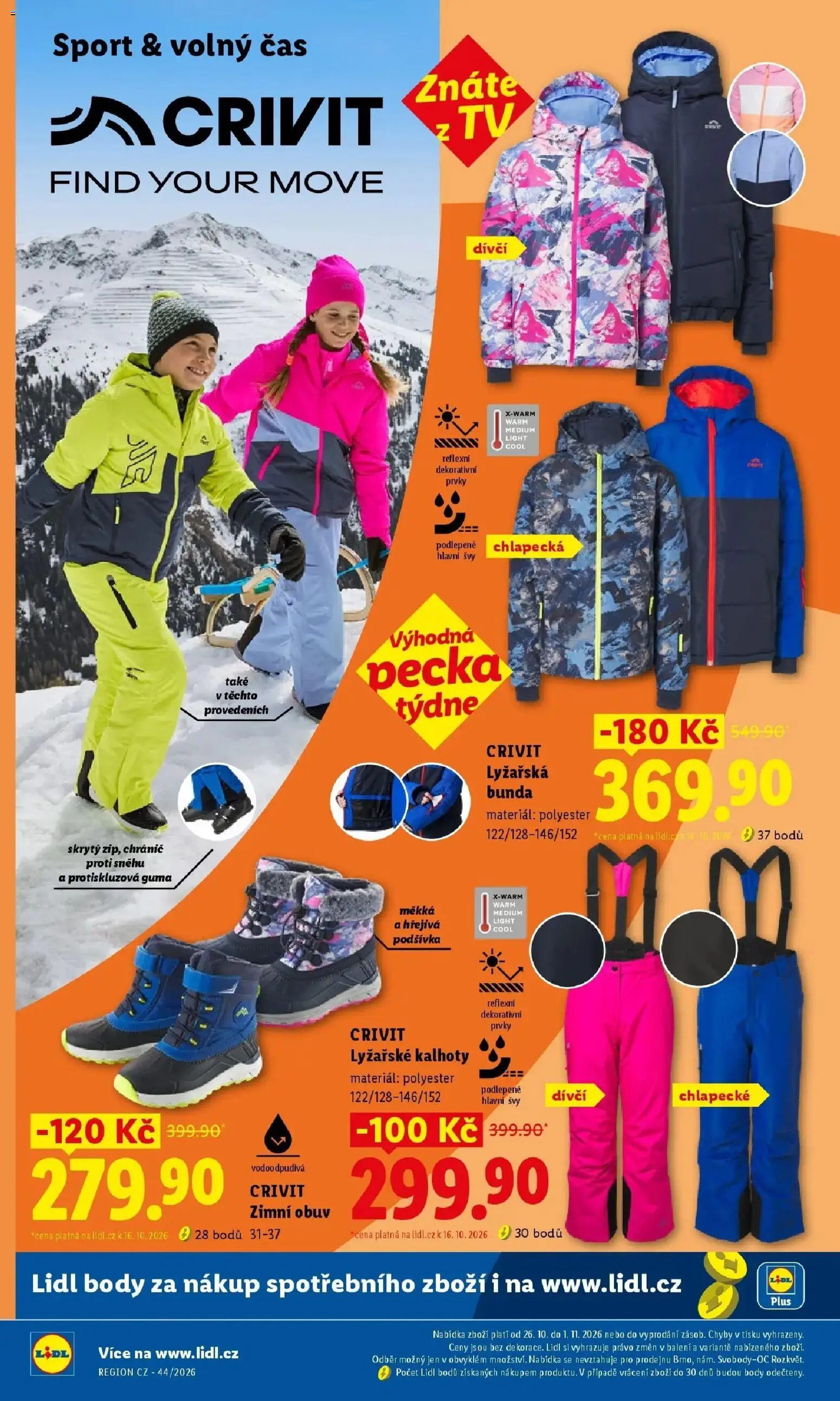 Lidl leták od 26.10.2026 - Nový akční leták | Strana: 8 | Produkty: Bunda, Kalhoty, Guma, Body