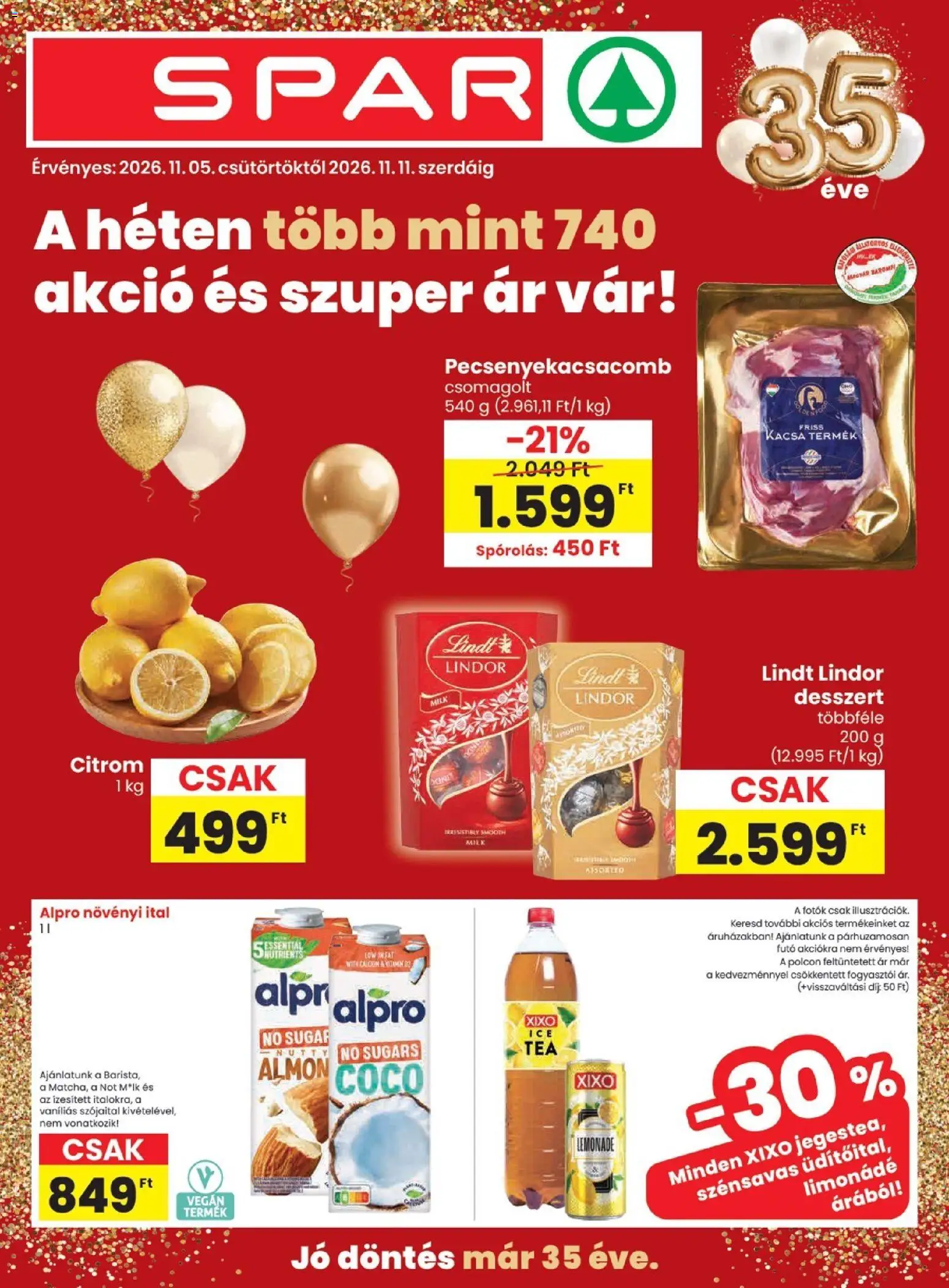 Spar akciós ujság - amely érvényes a következő dátumtól: 2026.11.05. | Oldal: 1