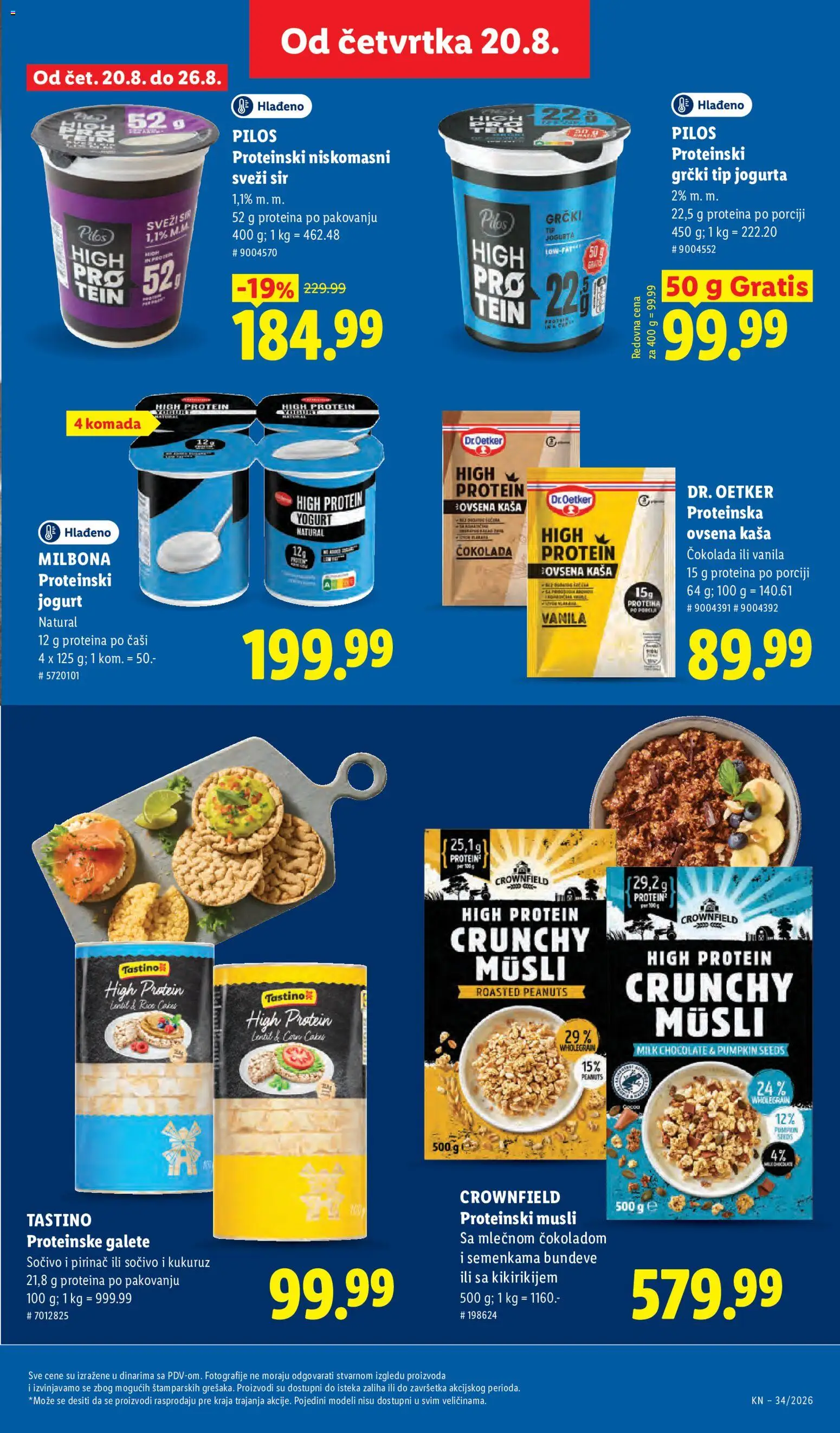 Lidl katalog - važi od 20.08.2026 | Strana: 69 | Proizvode: Protein, Dr. Oetker, Musli, Proteinski jogurt