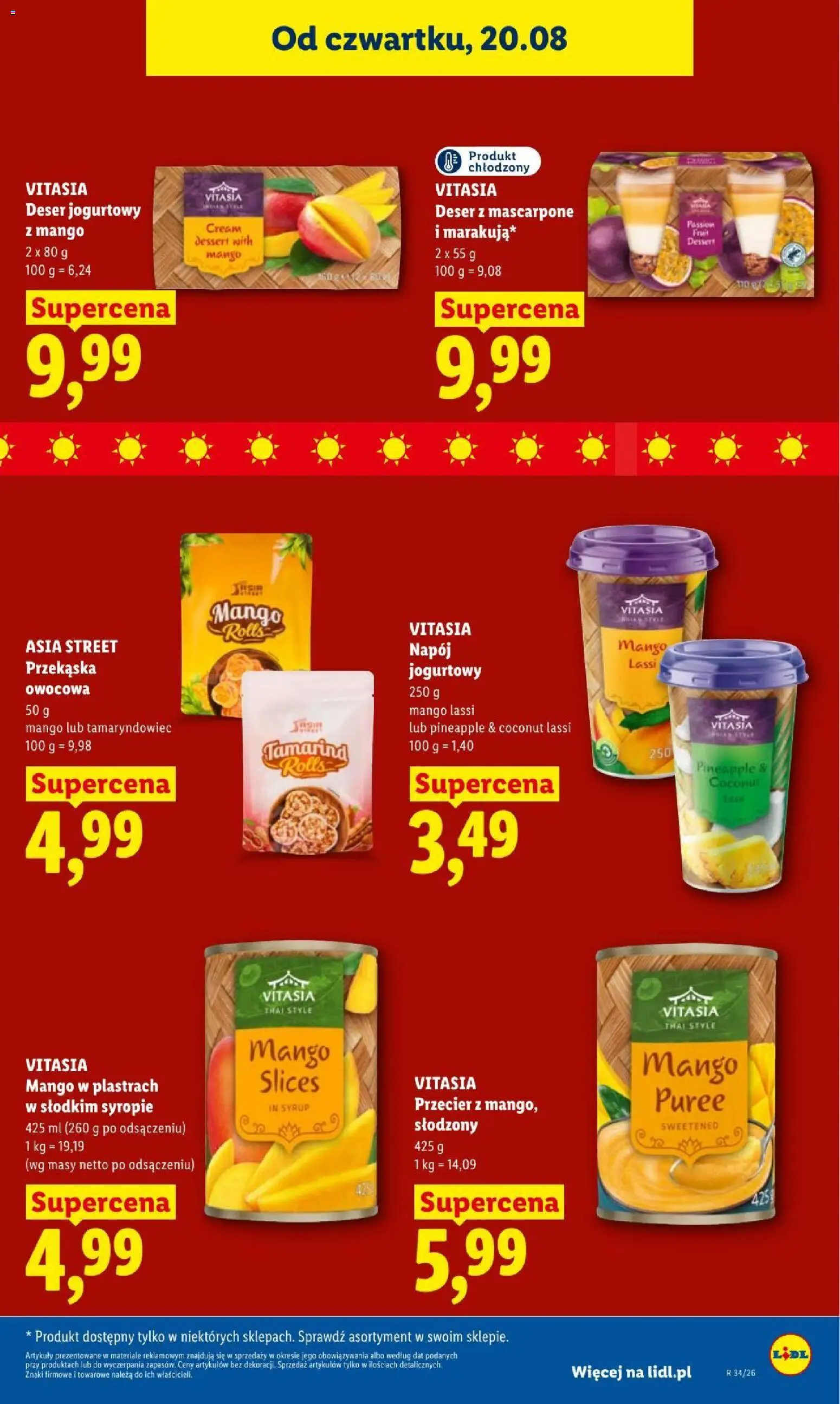 Lidl gazetka od 20.08.2026 | Strona: 51 | Produkty: Mango, Deser, Mascarpone