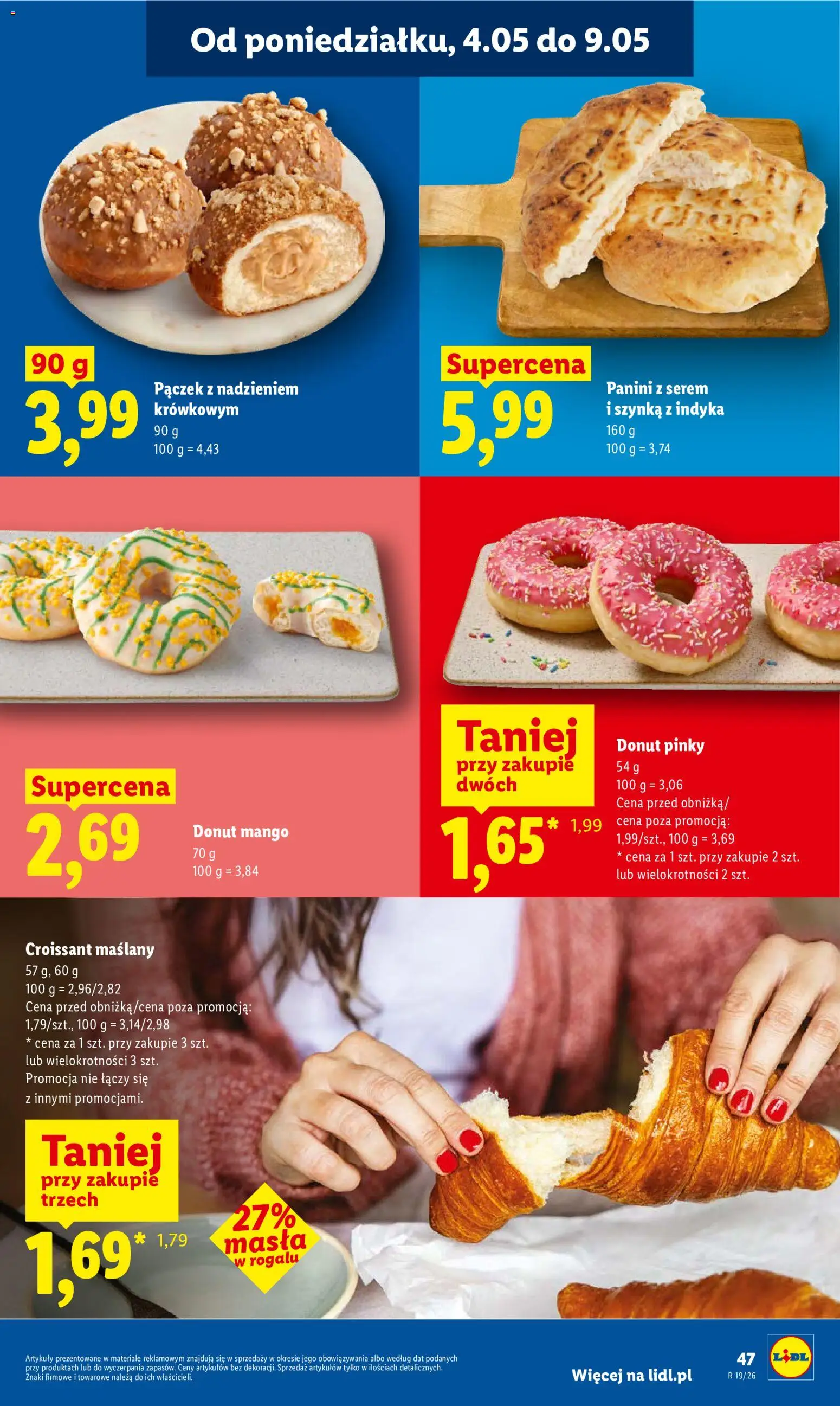 Lidl gazetka od 04.05.2026 | Strona: 49 | Produkty: Mango, Panini, Szynka, Donut