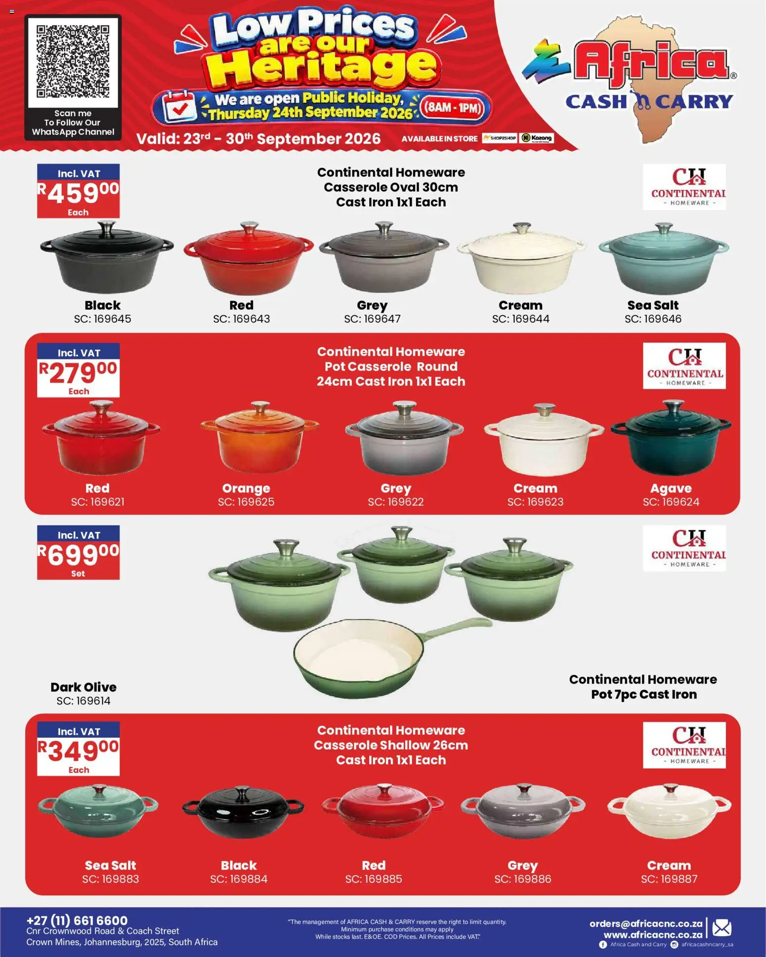 New Africa Cash & Carry catalogue – valid from 23/09/2026 | Page: 51 | Products: Iron, Agave, Cream, Salt