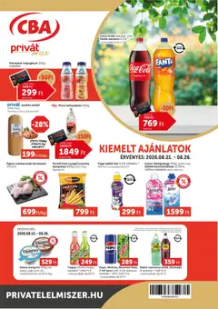 PRIVÁT Aktuális szórólap MAX - amely érvényes a következő dátumtól: 2026.08.21.
