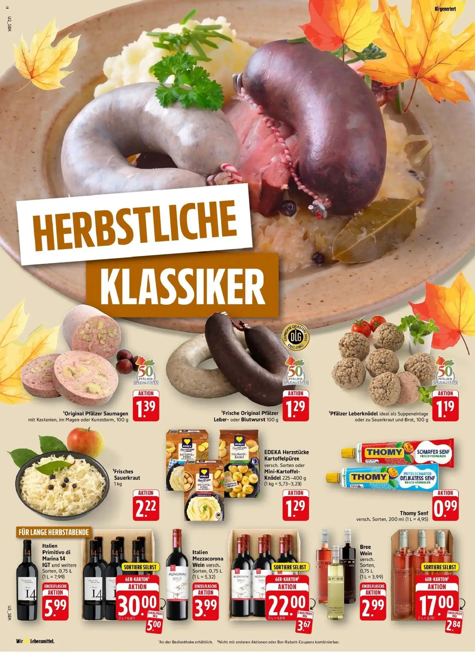 Edeka Prospekt Bad Bergzabern (ab 05.10.2026) » Angebote Online | Seite: 2 | Produkte: Leberknödel, Merlot, Bree, Wein