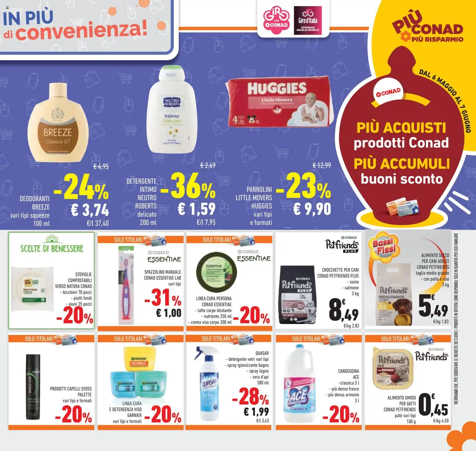 Volantino Conad del 20.05.2026 | Pagina: 35 | Prodotti: Detergente intimo, Suino, Latte, Bagno