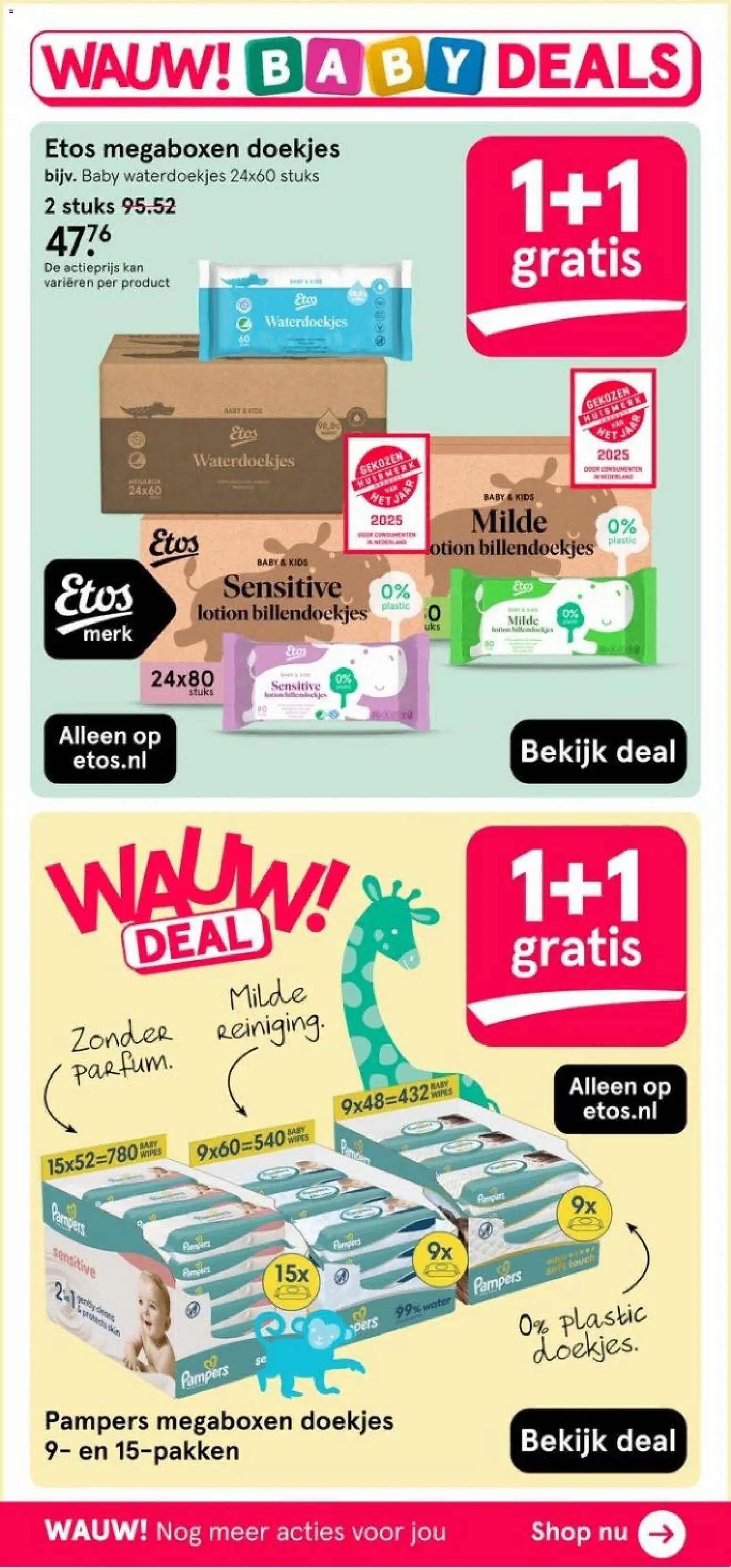 {H1} | Pagina: 41 | Producten: Doekjes, Kan, Pampers, Water