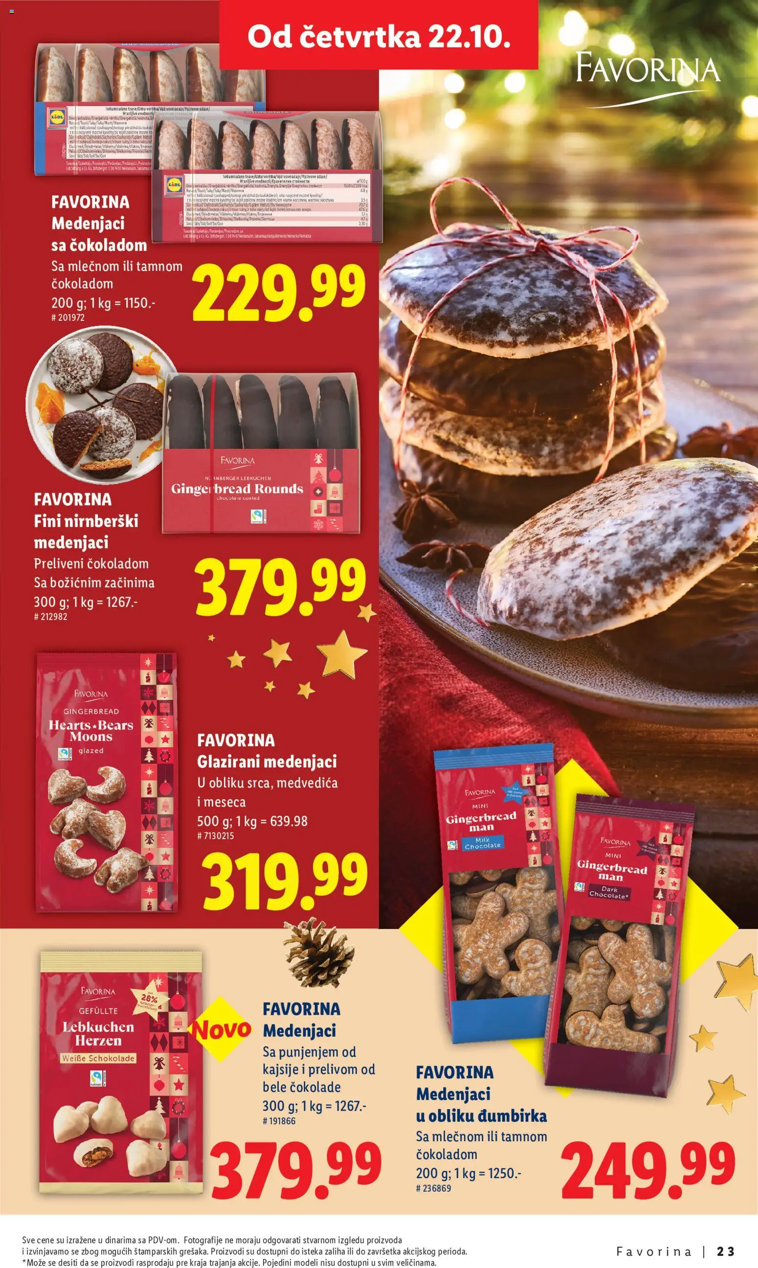 Lidl katalog - važi od 22.10.2026 | Strana: 23 | Proizvode: Medenjaci, Kajsije
