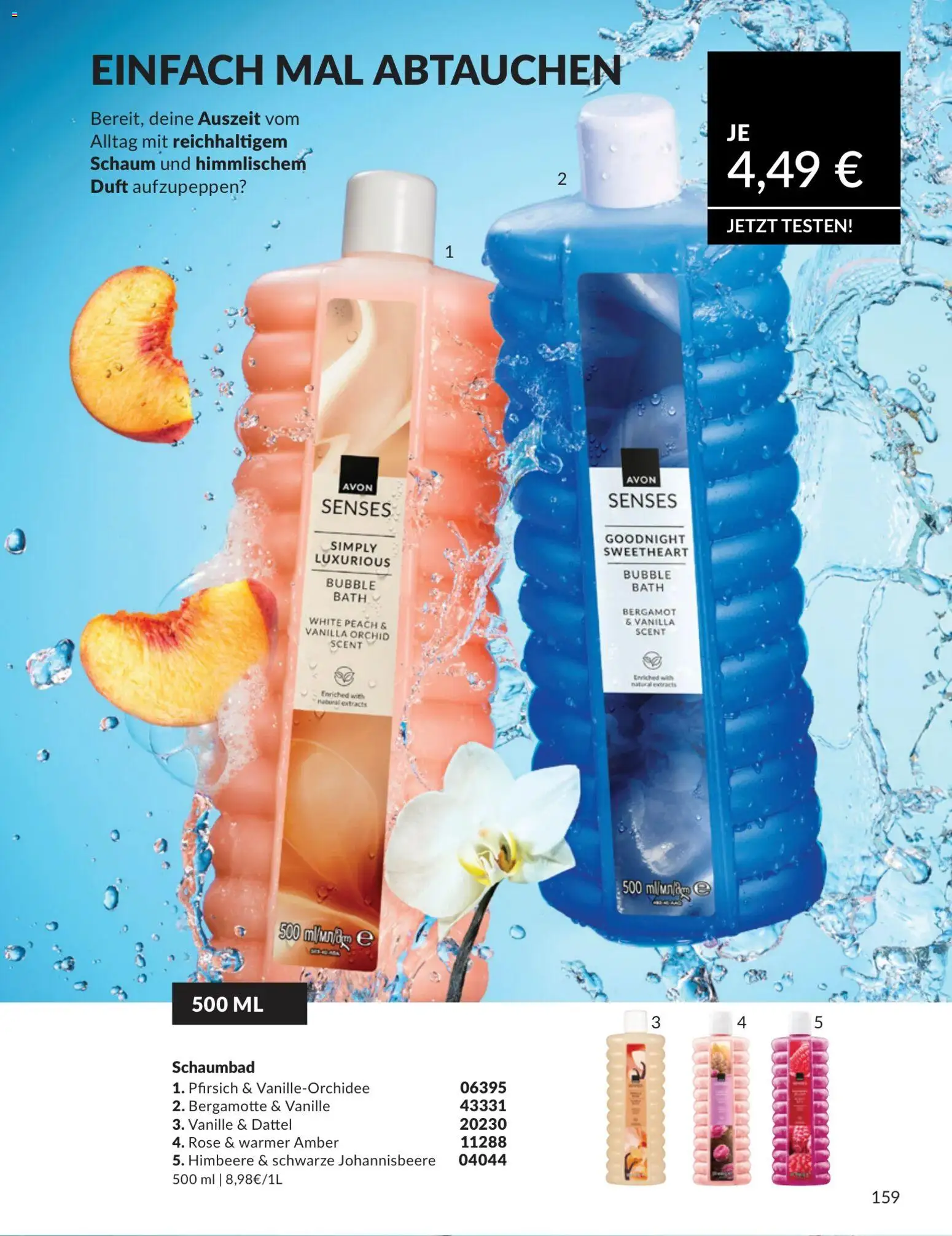 AVON Katalog Juli 2026 – gültig ab 01.07.2026 | Seite: 159 | Produkte: Duft, Pfirsich, Dattel, Himbeere