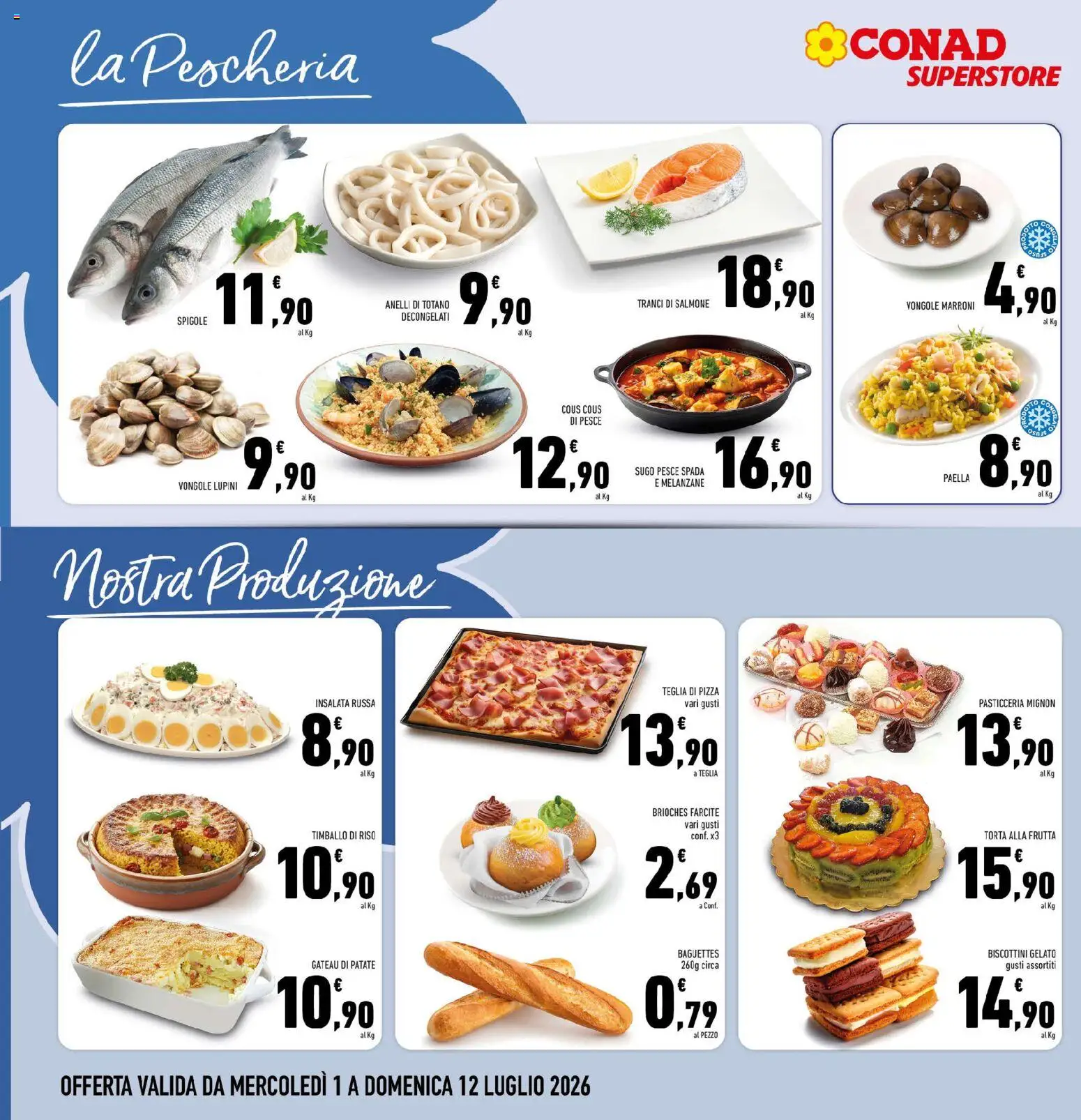 Volantino Conad del 01/07/2026 | Pagina: 6 | Prodotti: Vongole, Insalata, Cous cous, Insalata russa