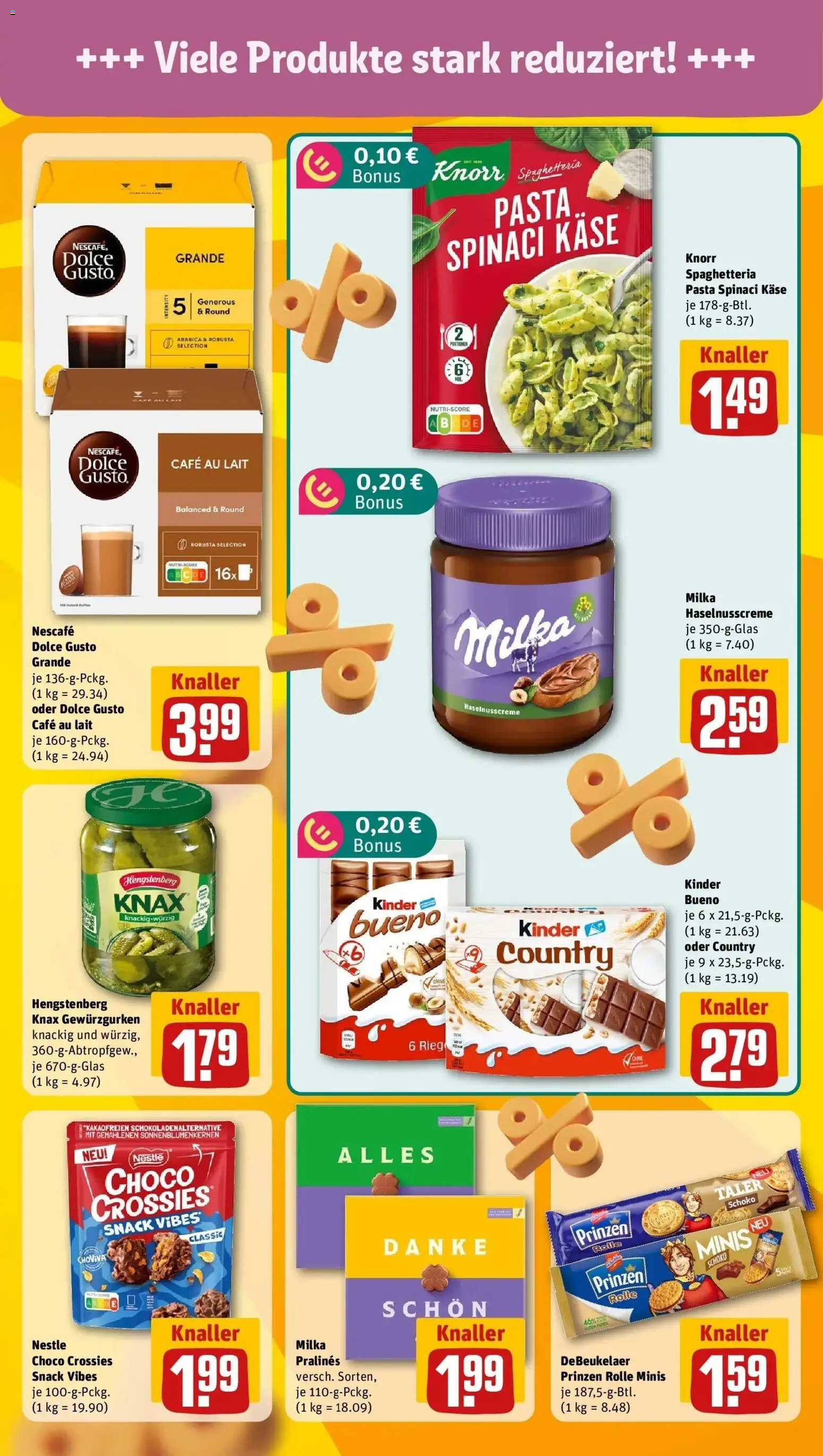 REWE Prospekt ab 10.08.2026 zum Blättern » Angebote | Seite: 21 | Produkte: Nescafe, Knorr, Pasta, Dolce gusto