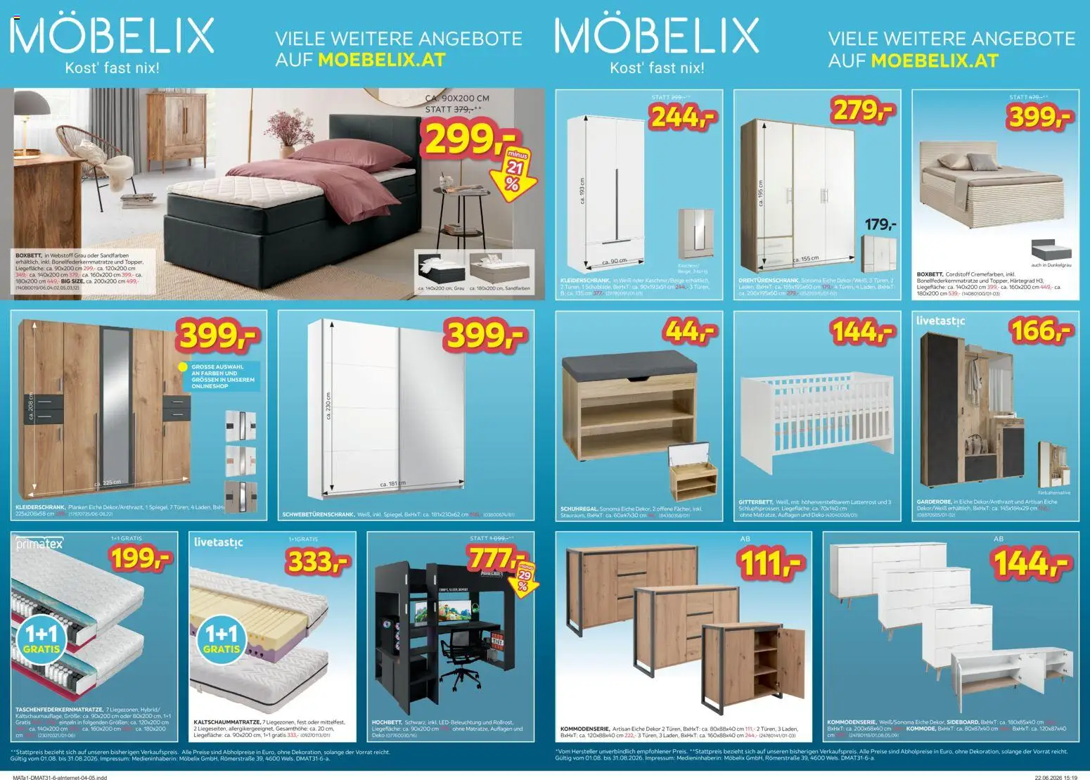 Möbelix Die Besten Online Deals gültig ab 01.08.2026 | Seite: 3 | Produkte: Lattenrost