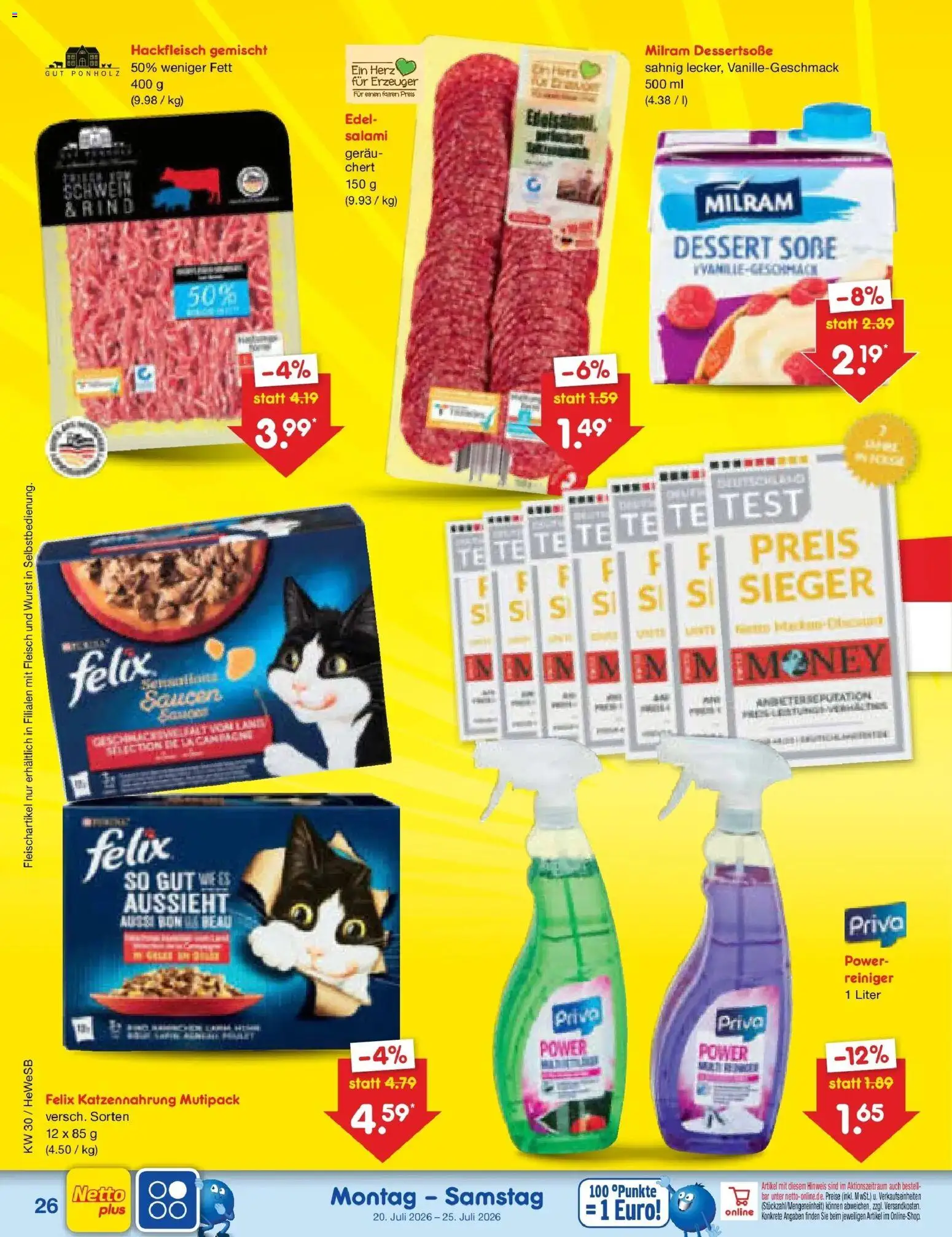 Netto Marken-Discount Prospekt Hamburg – gültig ab 20.07.2026 | Seite: 42 | Produkte: Wurst, Salami, Fleisch, Hackfleisch