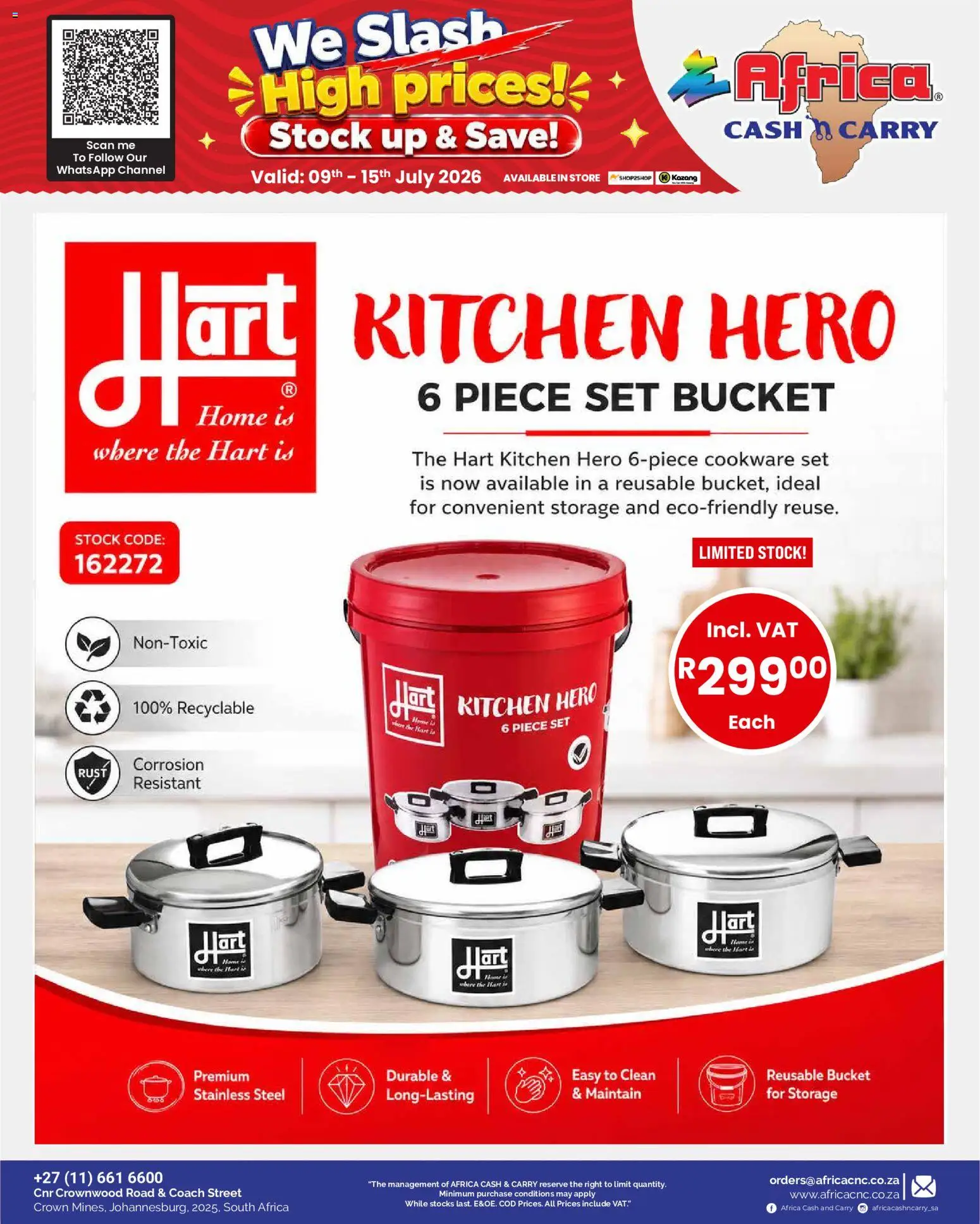 New Africa Cash & Carry catalogue – valid from 09/07/2026 | Page: 40 | Products: Cookware, Stock