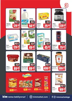 06 Temmuz 2026 tarihinden itibaren geçerli olan Kim Market kataloğu önizlemesi | Sayfa: 3 | Ürünler: Süt, Krema, Patates, Zeytin