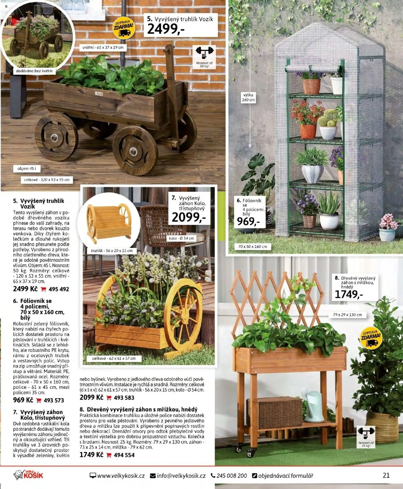Velký Košík katalog květen 2026 od 01.05.2026 | Strana: 21 | Produkty: Truhlík, Truhlíky, Kolo, Police