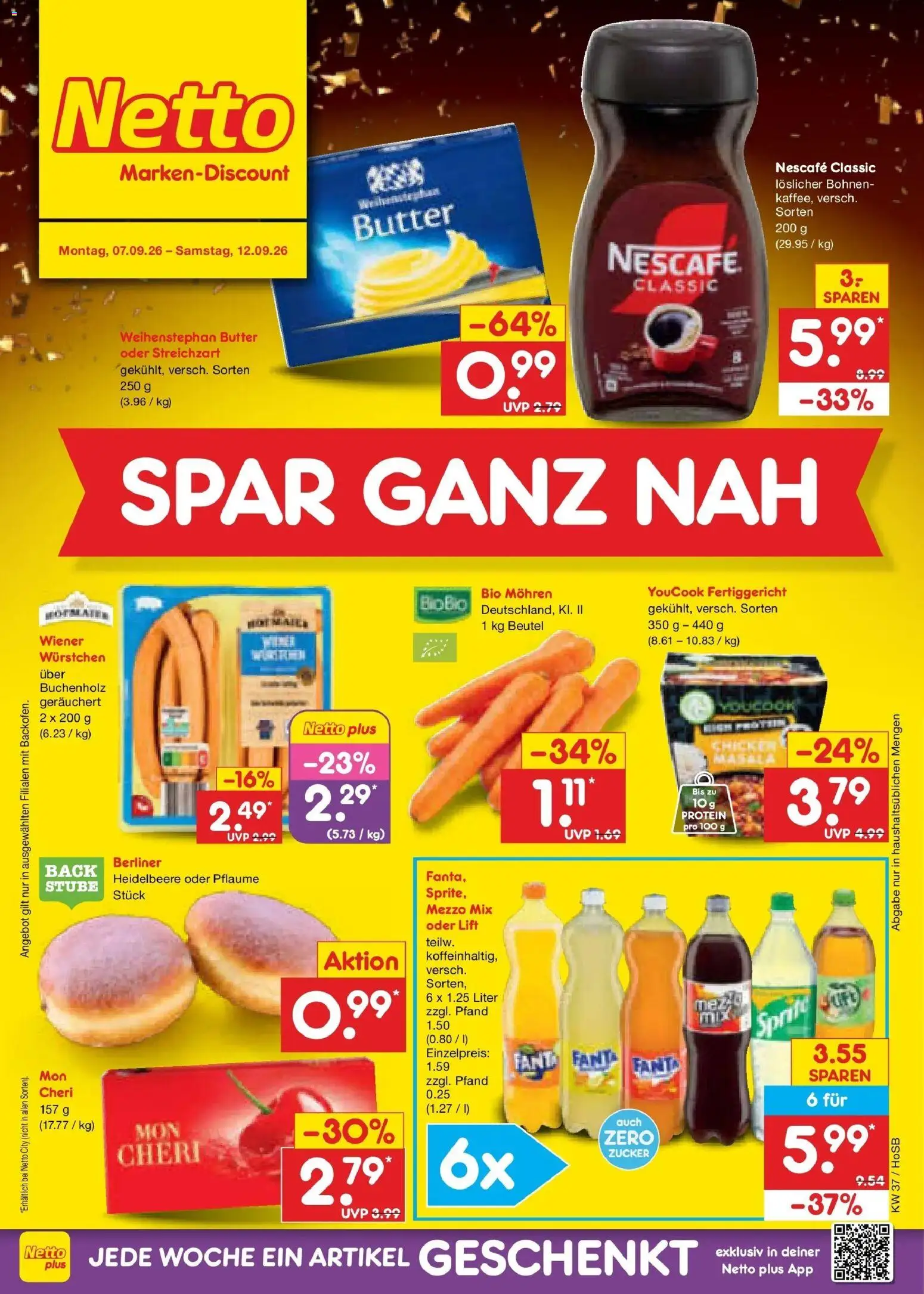 Netto Marken-Discount Prospekt Hannover – gültig ab 07.09.2026 | Seite: 3 | Produkte: Youcook, Mezzo mix, Butter, Mohren