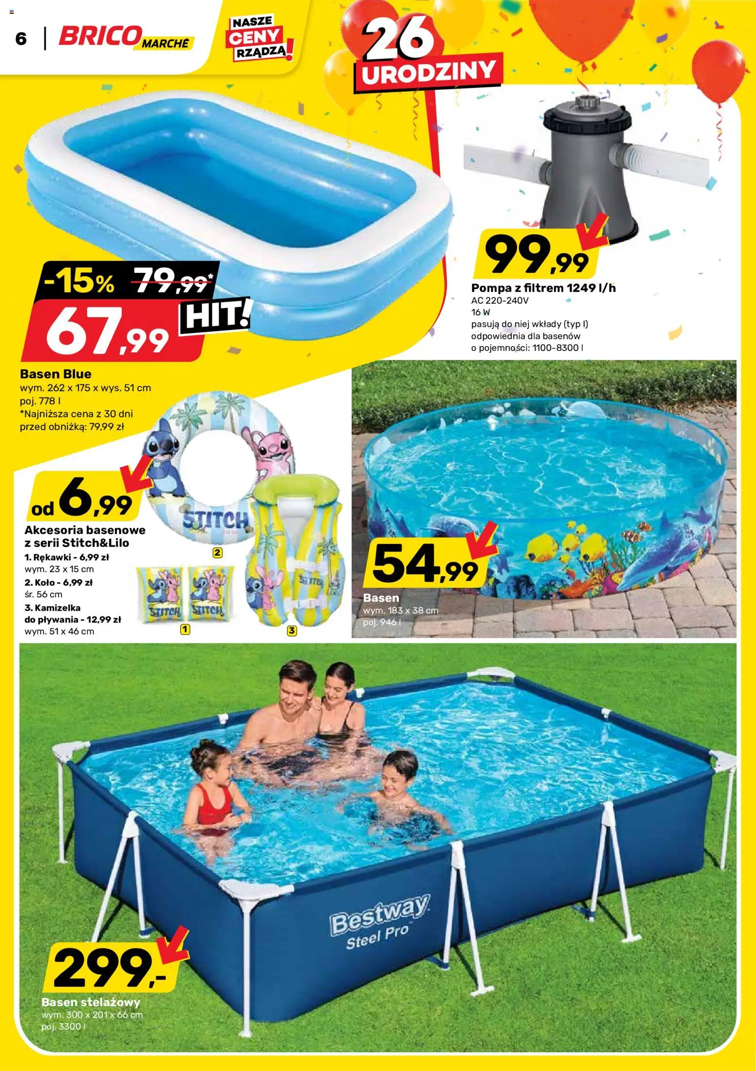 Brico Marché gazetka od 03.06.2026 | Strona: 6 | Produkty: Kamizelka, Basen