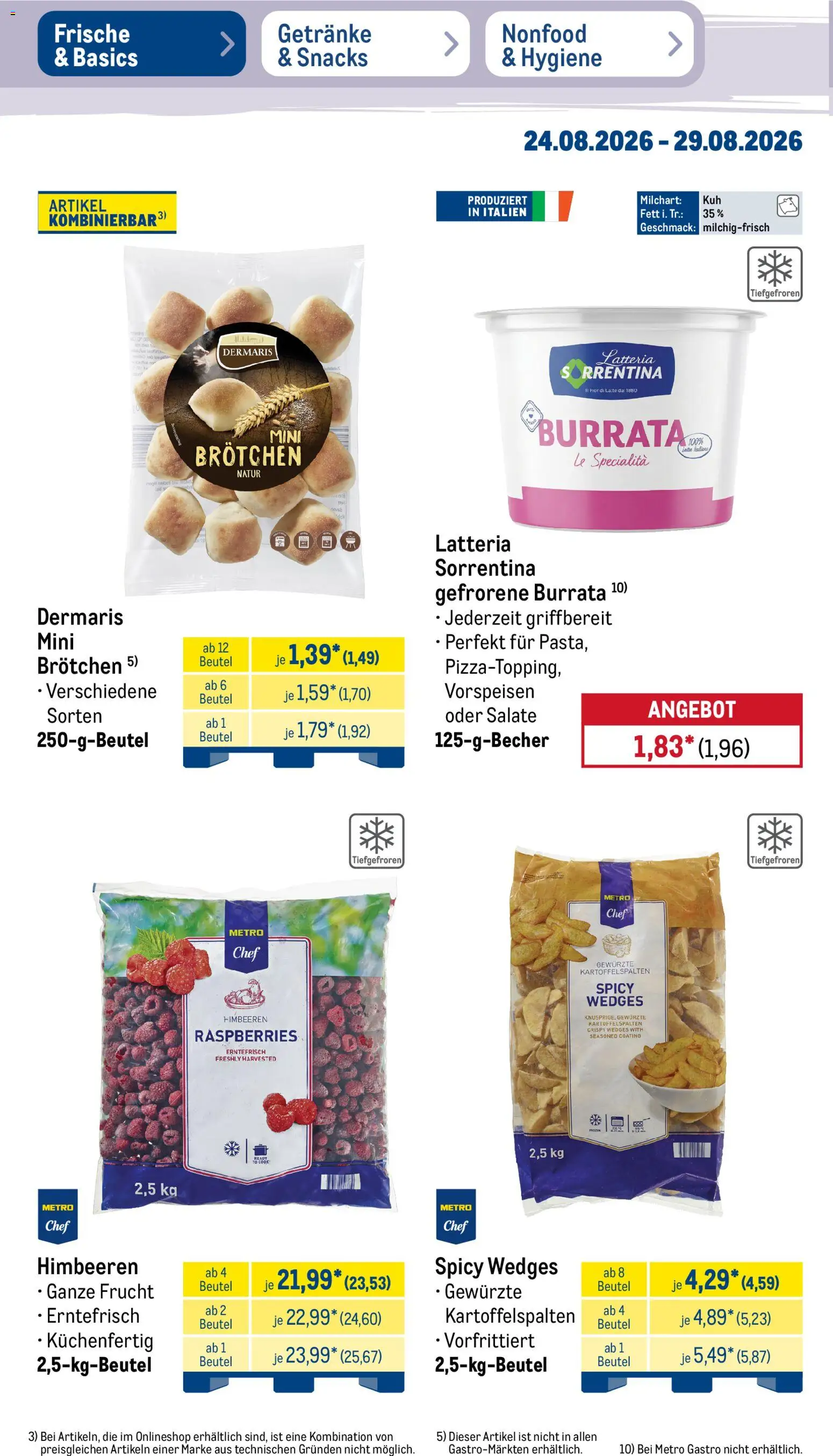 Metro NonFood-Angebote – gültig ab 24.08.2026 | Seite: 47 | Produkte: Himbeeren, Burrata