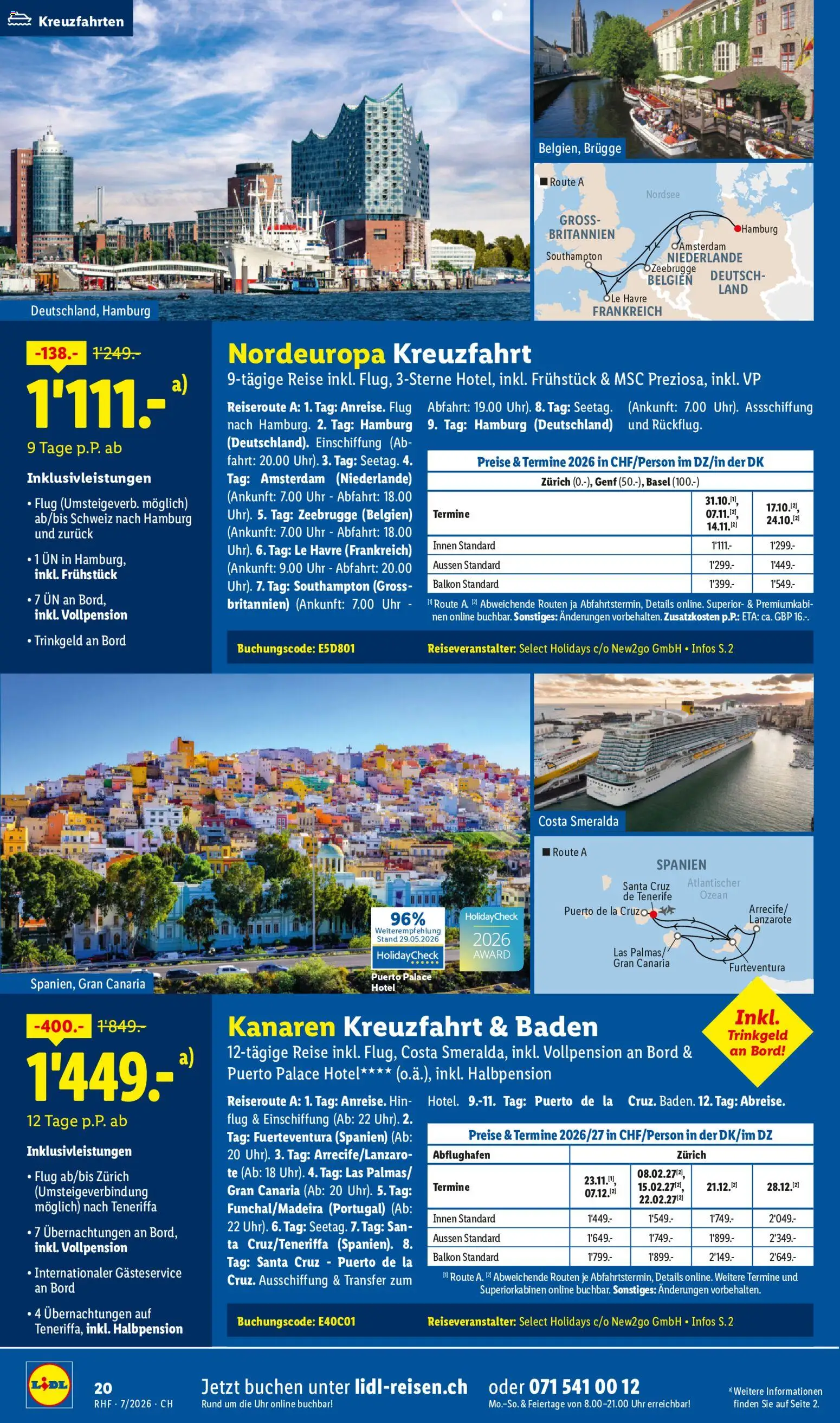 Lidl aktionen Reise-Highlights – gültig ab 01.07.2026 | Seite: 20 | Produkte: Uhr