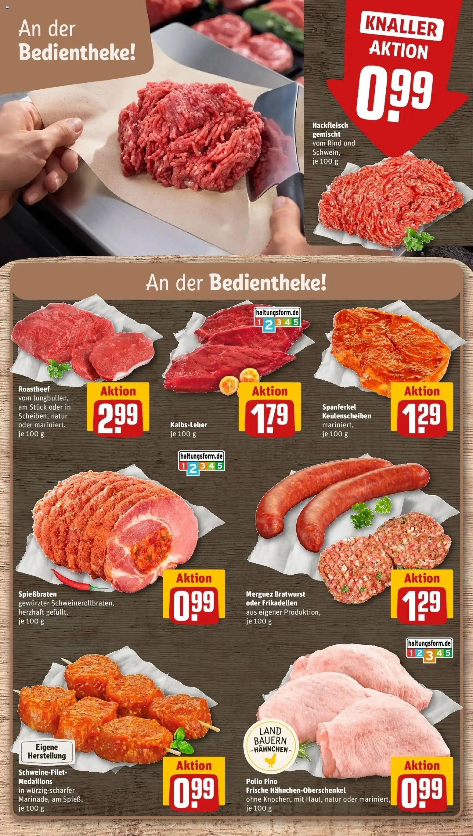 REWE Prospekt ab 10.08.2026 zum Blättern » Angebote | Seite: 6 | Produkte: Hahnchen, Roastbeef, Schweinefilet, Hackfleisch