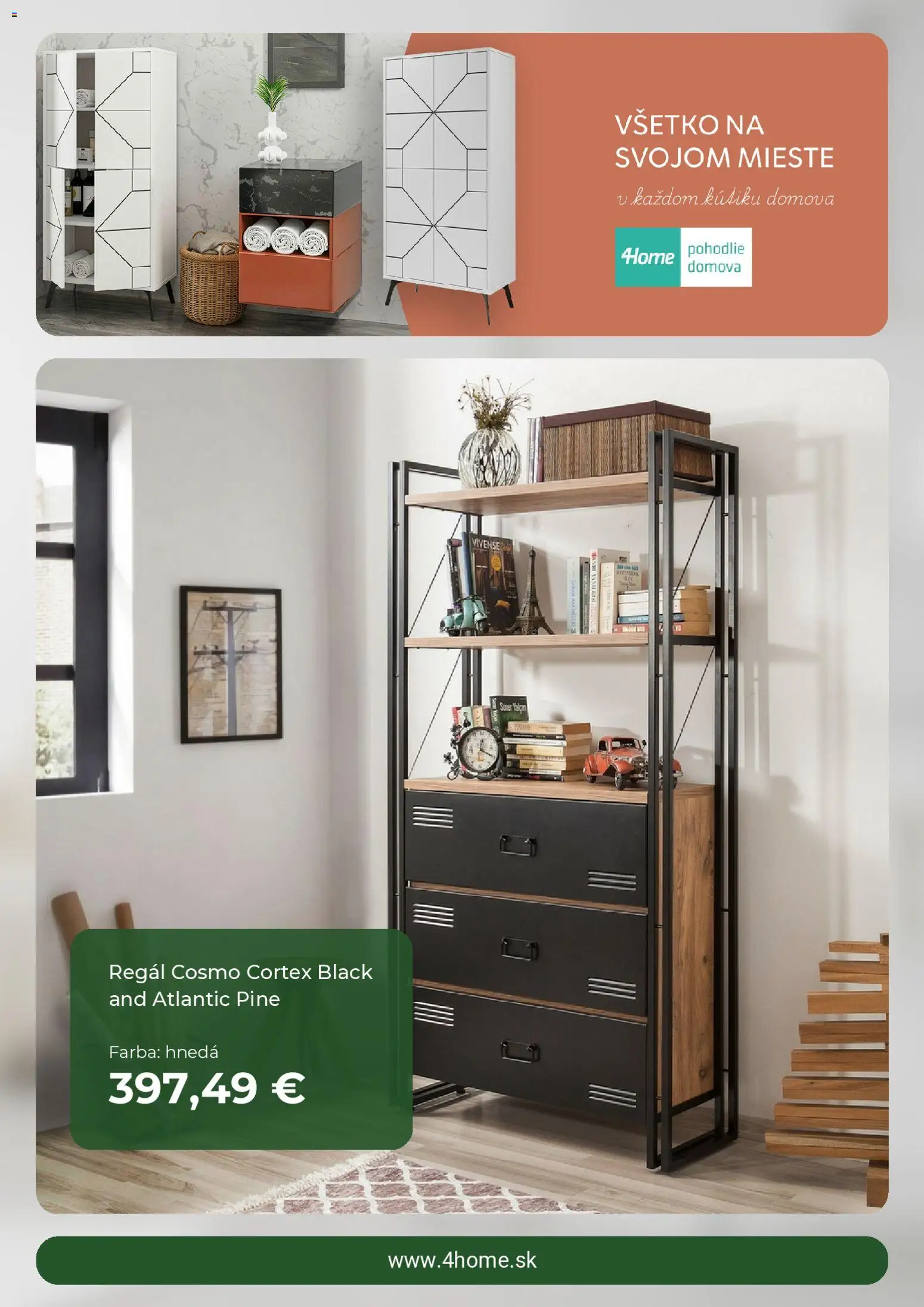 Nové 4home.sk akcie – leták je platný od 05.08.2026 | Strana: 4 | Produkty: Regál