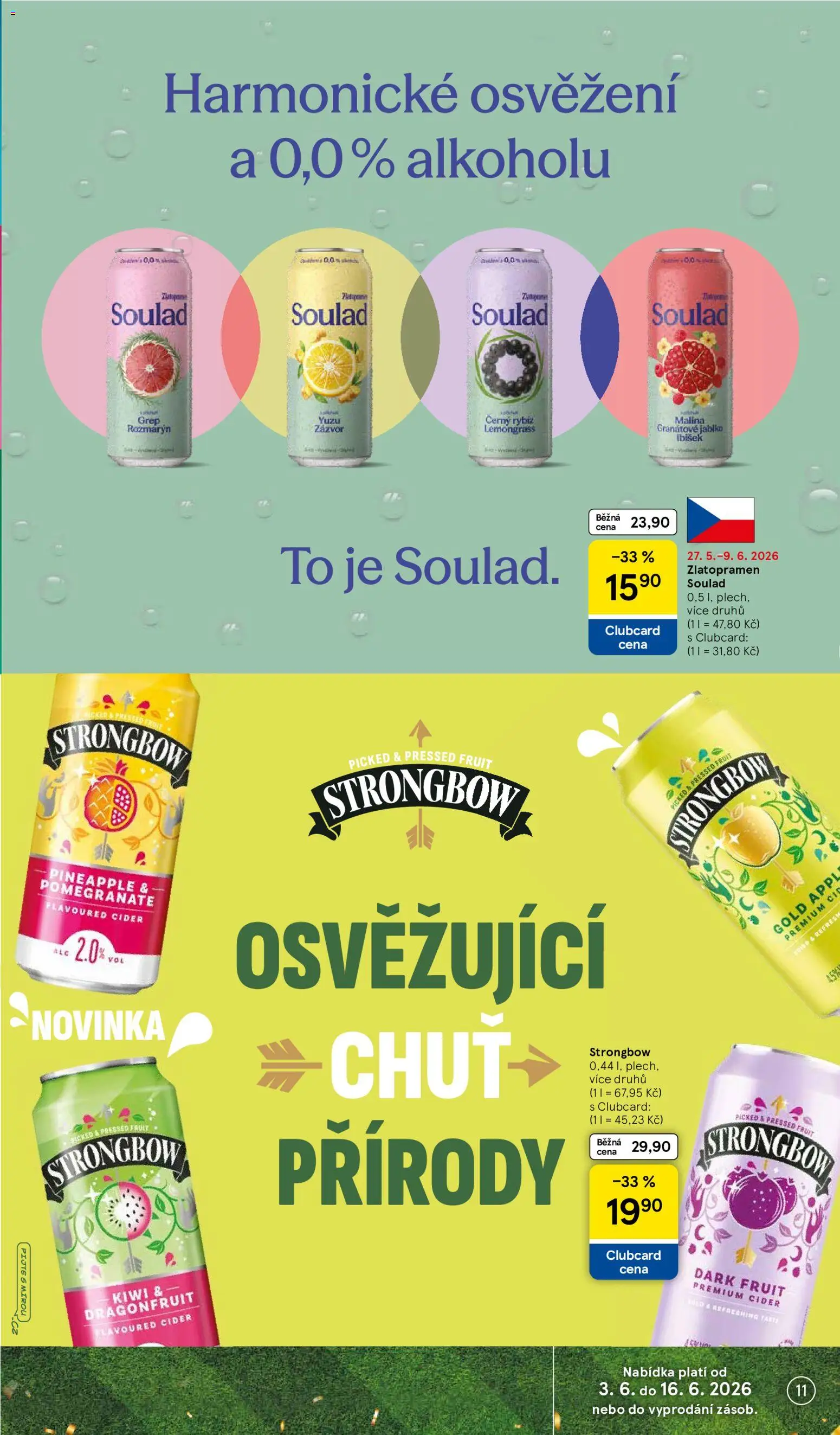 Tesco leták - Hypermarket od 03.06.2026 | Strana: 11 | Produkty: Zlatopramen, Kiwi, Cider, Cider Strongbow