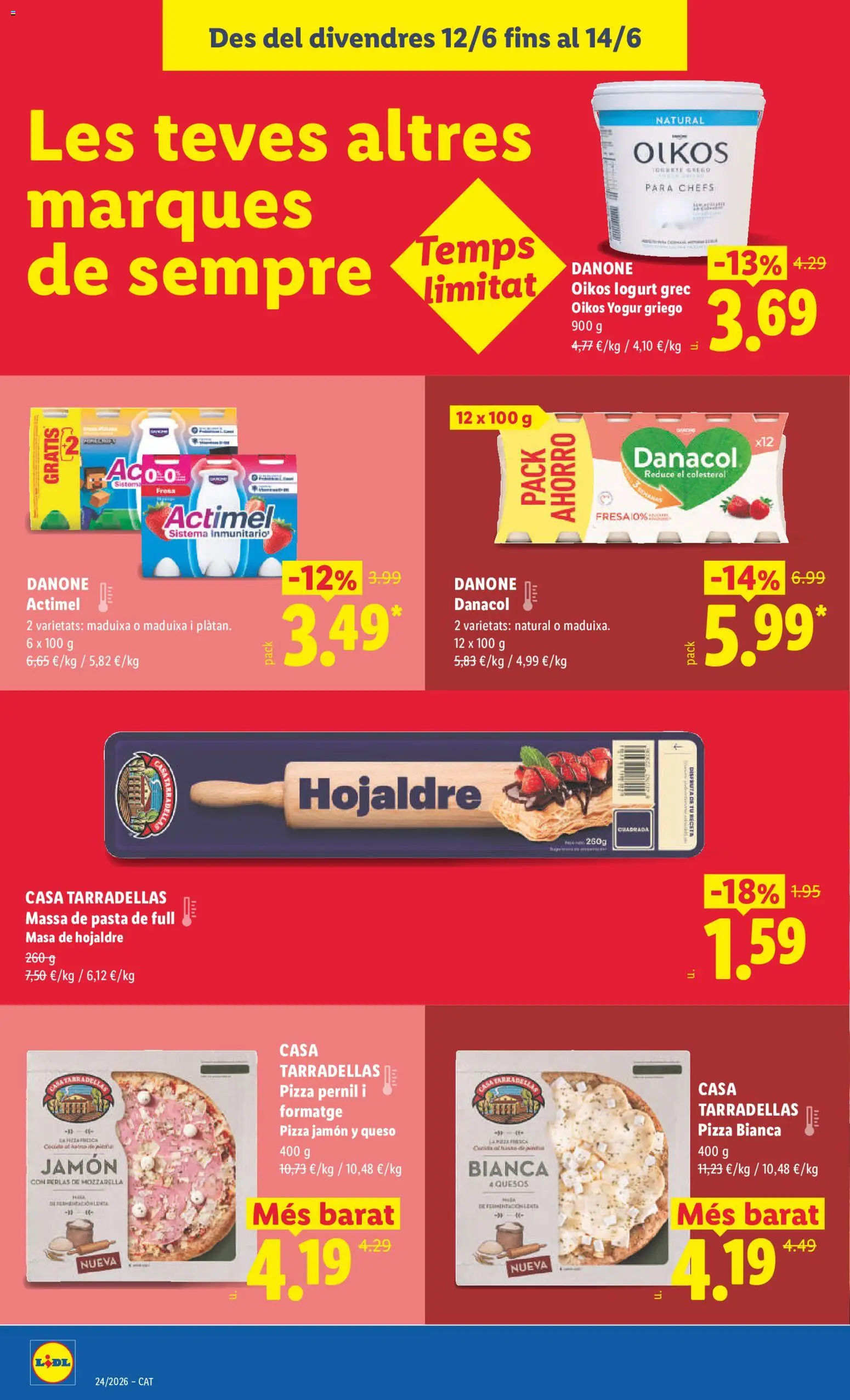 Lidl folleto │ válido desde el 08.06.2026 | Página: 46 | Productos: Queso, Yogur, Pizza, Pasta