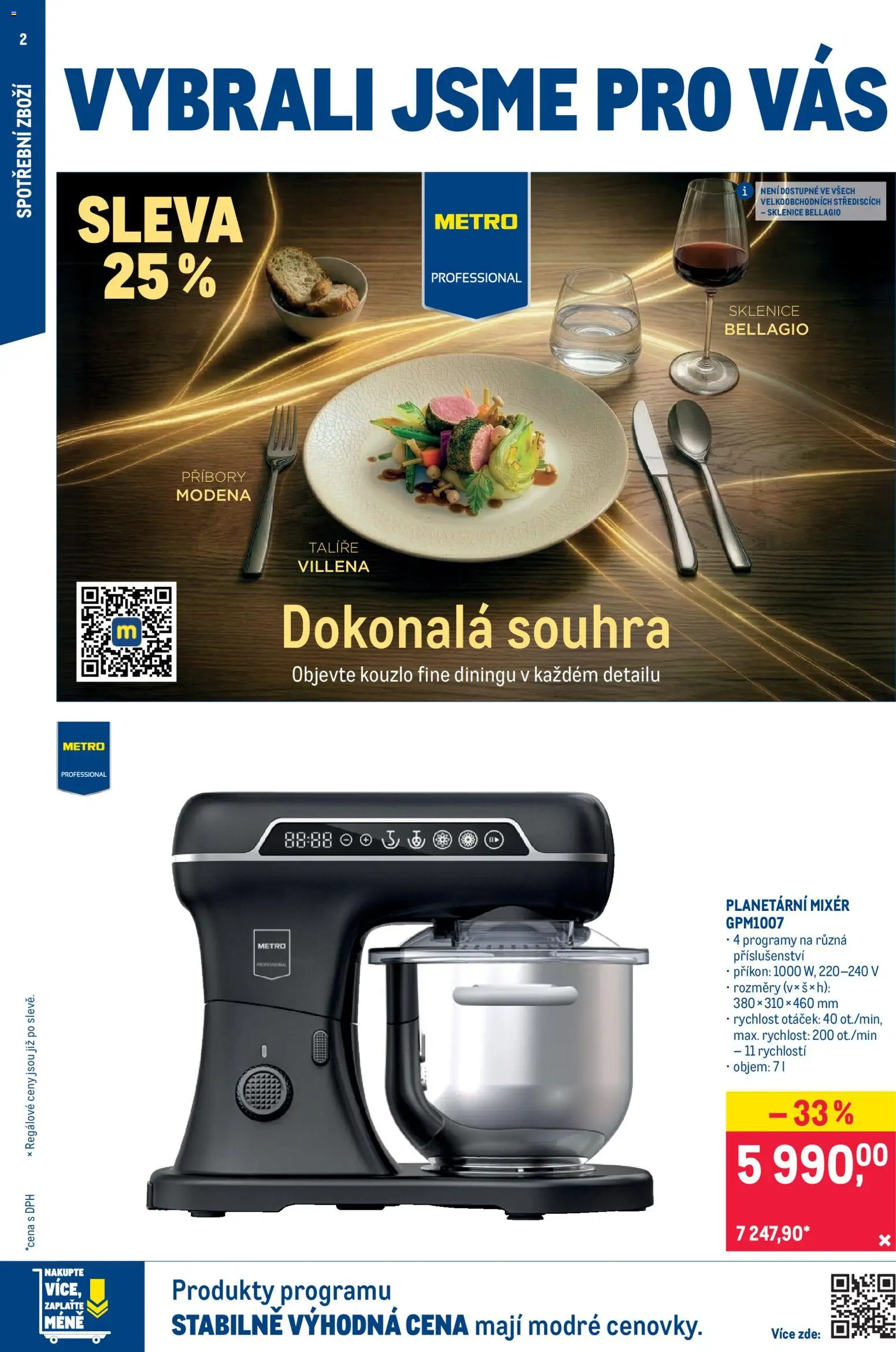 Makro leták - Nepotravinové zboží od 07.10.2026 | Strana: 2 | Produkty: Talíře, Mixér, Sklenice