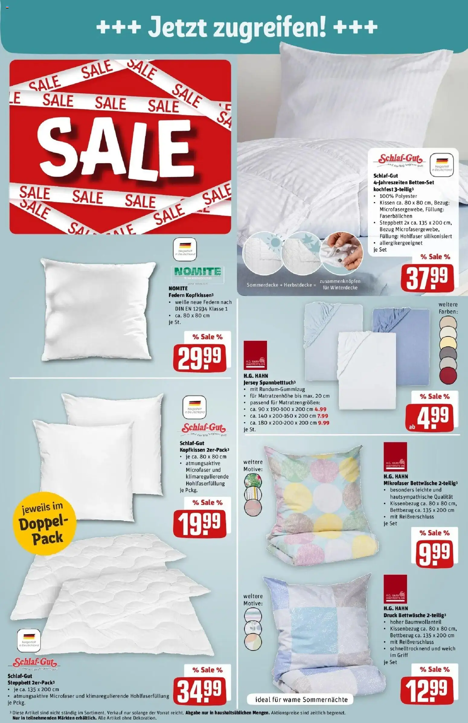 Rewe Prospekt Braunschweig – gültig ab 13.07.2026 | Seite: 31 | Produkte: Kissen, Bettwäsche, Kopfkissen, Bettenset