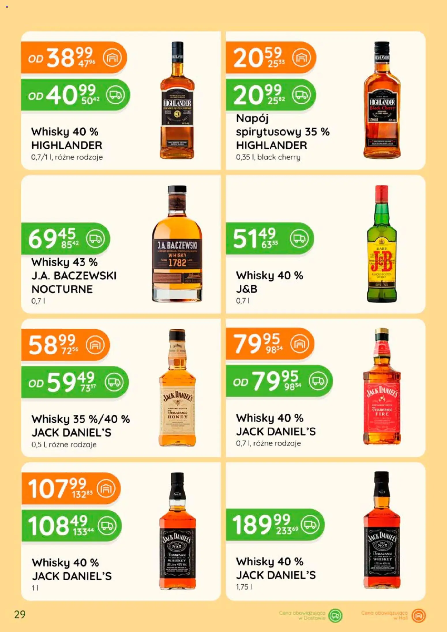 Eurocash gazetka - Katalog Alkoholowy od 01.08.2026 | Strona: 29 | Produkty: Jack Daniel's, Whisky