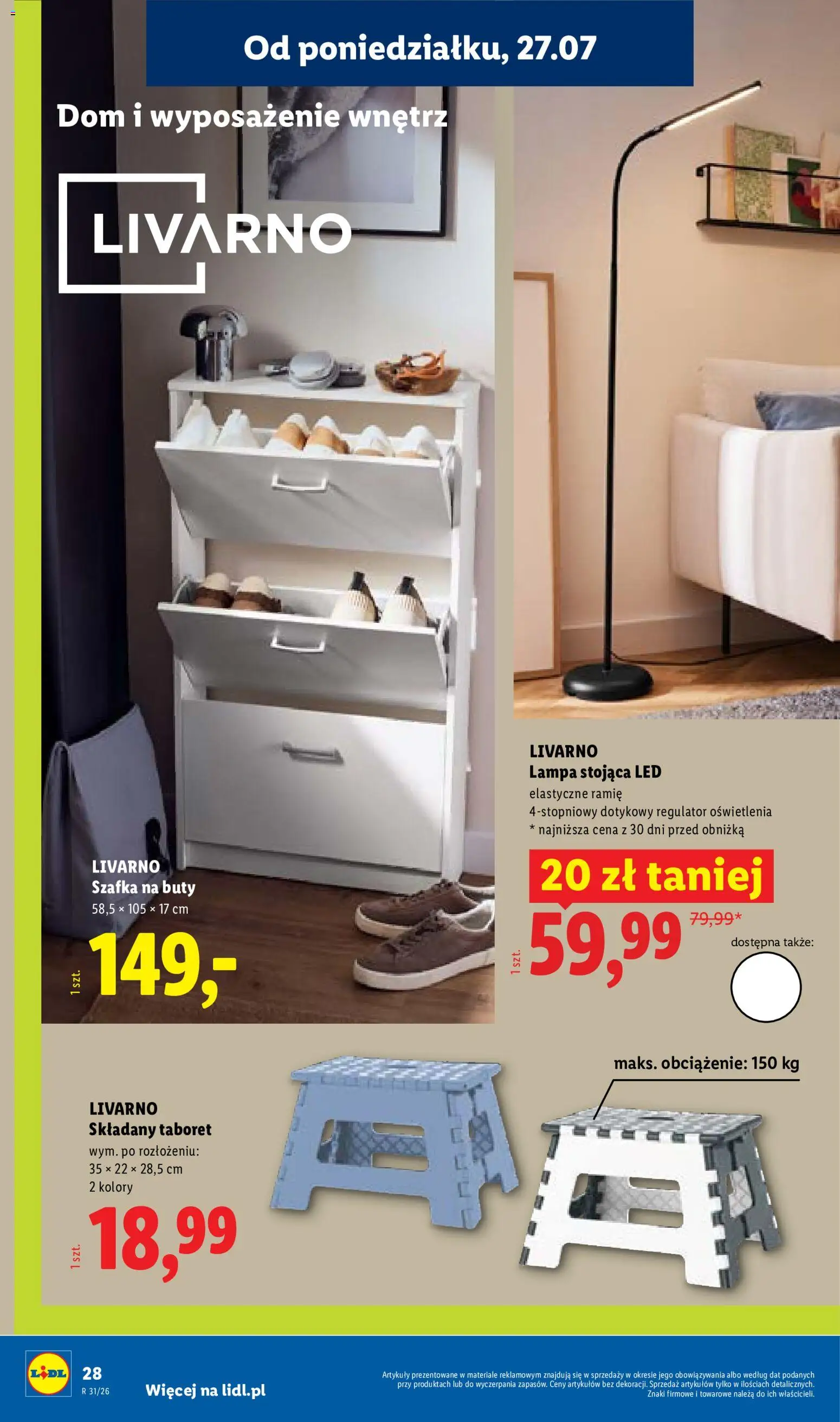 Lidl Katalog od 27.07.2026 | Strona: 32 | Produkty: Buty, Lampa