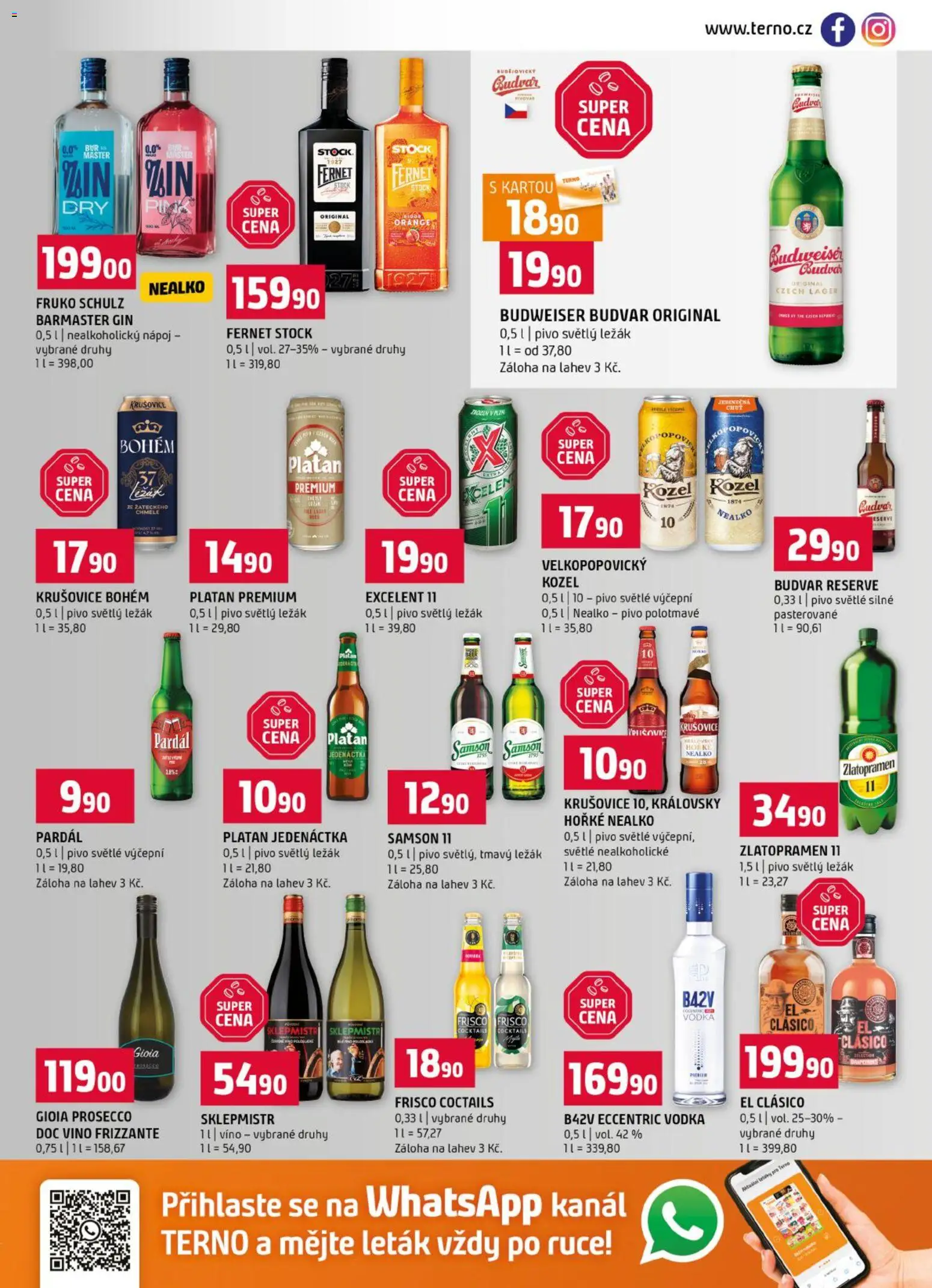 Terno leták od 14.10.2026 | Strana: 13 | Produkty: Budvar, Víno, Gin, Vodka