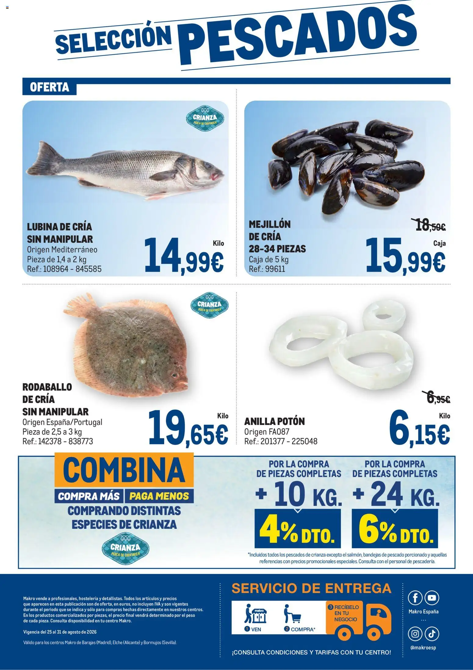 Makro Frescos Barajas - Elche - Bornujos │ válido desde el 25/08/2026 | Página: 4 | Productos: Pescado, Peso, Caja