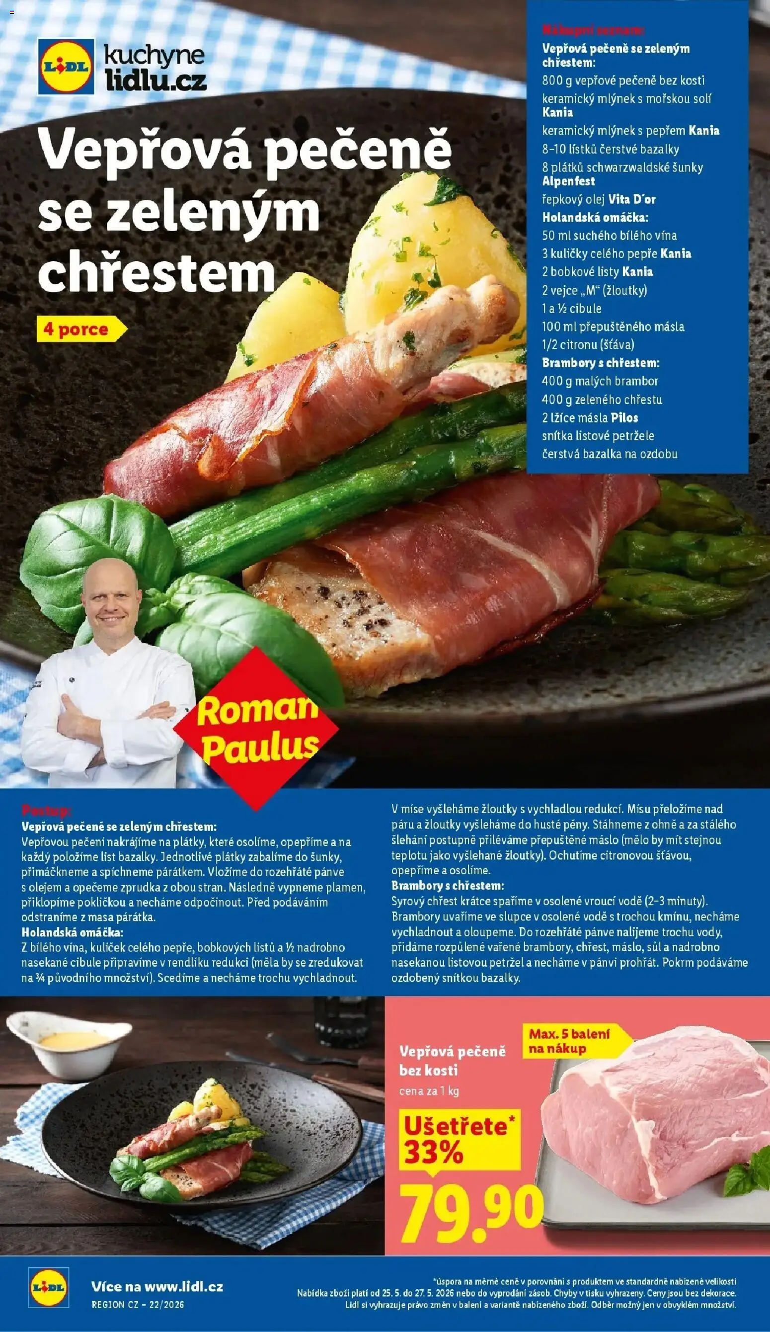 Lidl aktuální leták od 25.05.2026 | Strana: 50 | Produkty: Vepřová pečeně, Vejce, Mlýnek, Petržel
