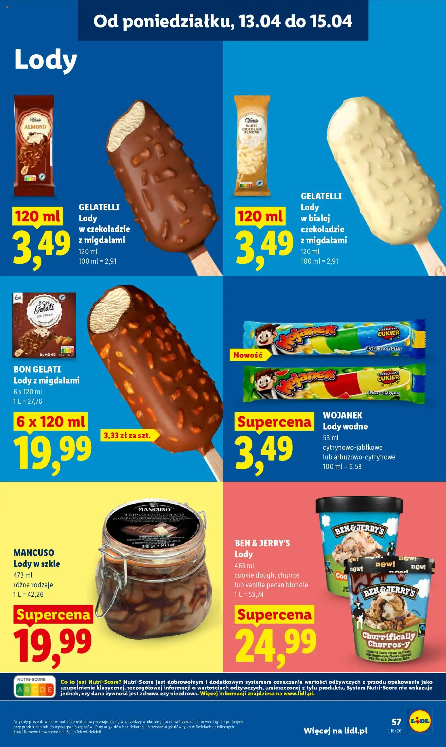 Lidl gazetka od 13.04.2026 | Strona: 61 | Produkty: Cytryny, Lody, Cukier