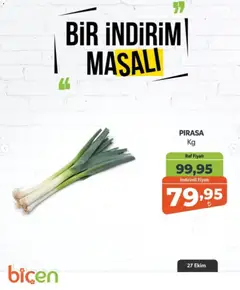 27 Ekim 2026 tarihinden itibaren geçerli olan Biçen Market kataloğu önizlemesi | Sayfa: 10 | Ürünler: Pırasa, Raf
