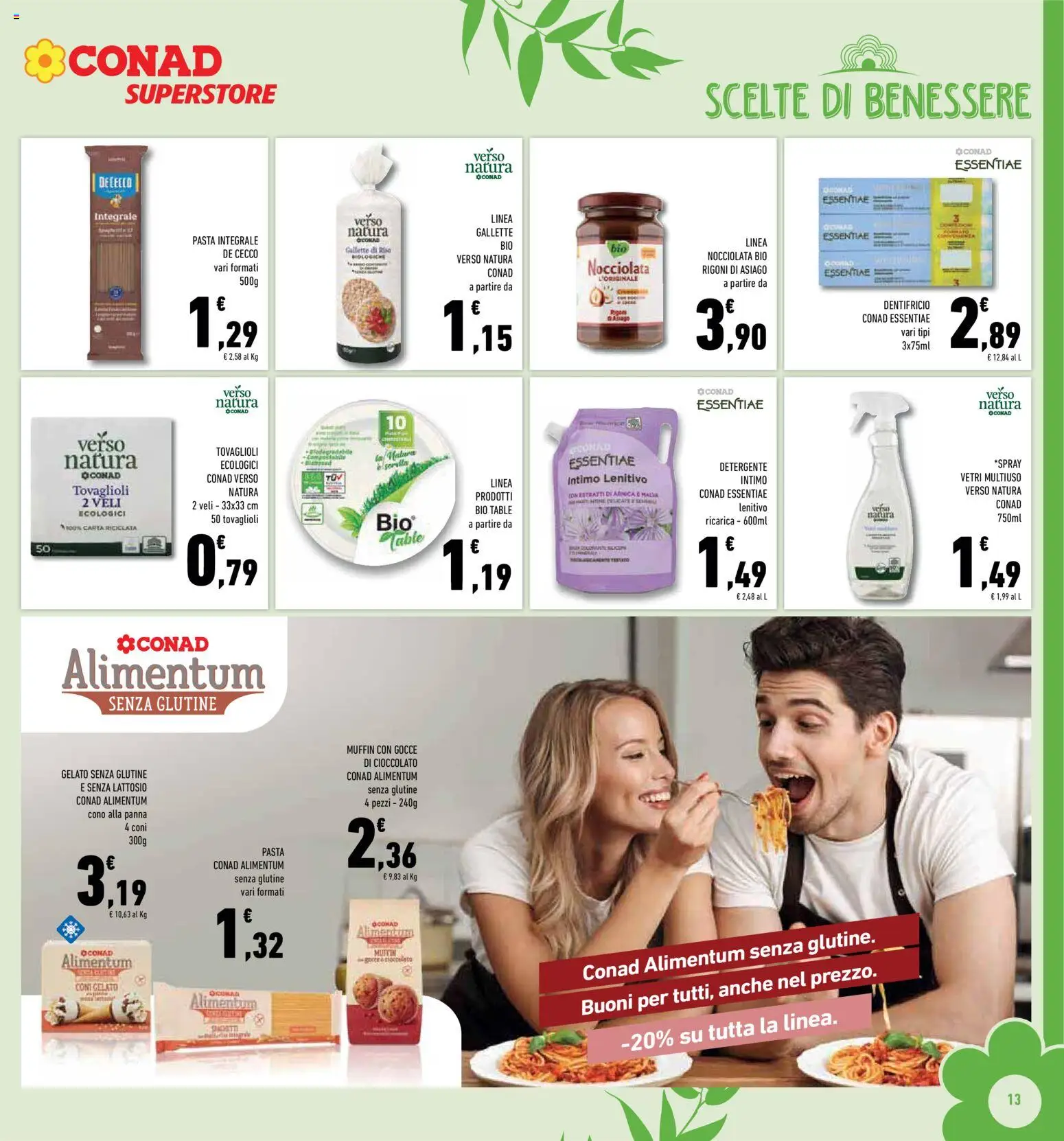 Volantino Conad del 06.05.2026 | Pagina: 13 | Prodotti: Detergente intimo, Riso, Gelato, Muffin